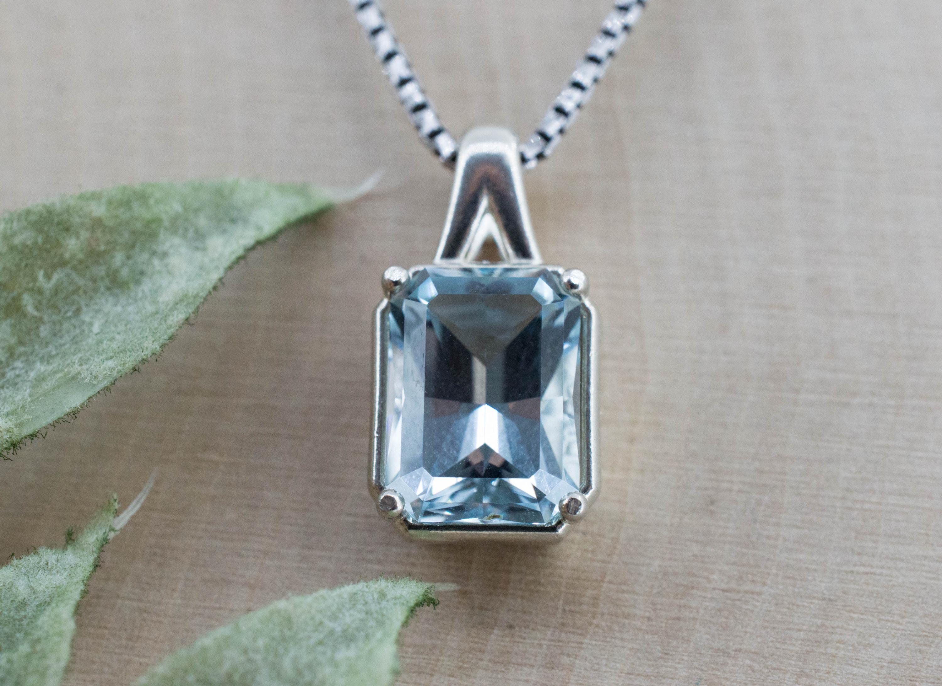 Blue Topaz Pendant; Natural Untreated Ukraine Topaz; 4.550cts - Mark Oliver Gems