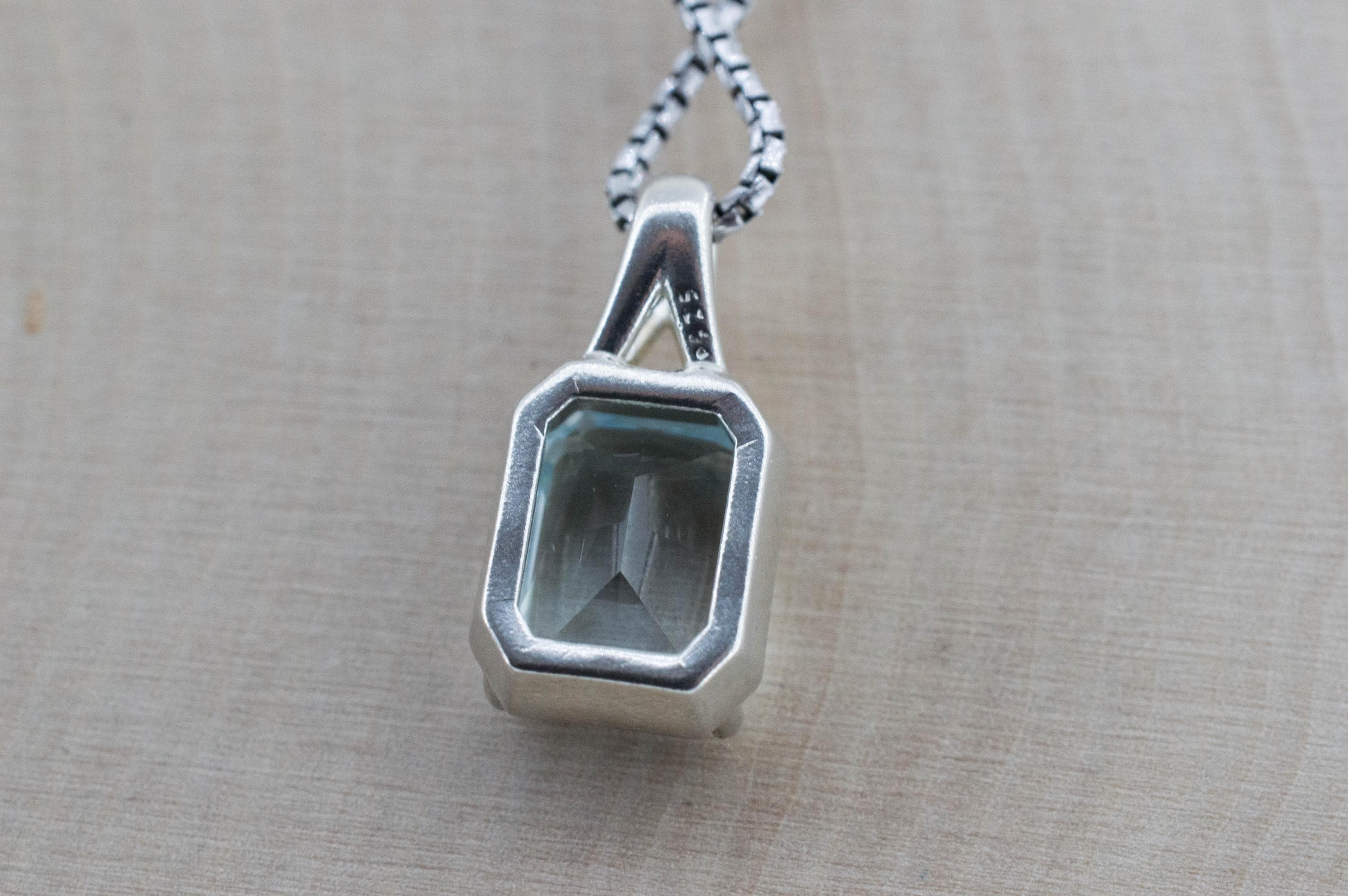 Blue Topaz Pendant; Natural Untreated Ukraine Topaz; 4.550cts - Mark Oliver Gems