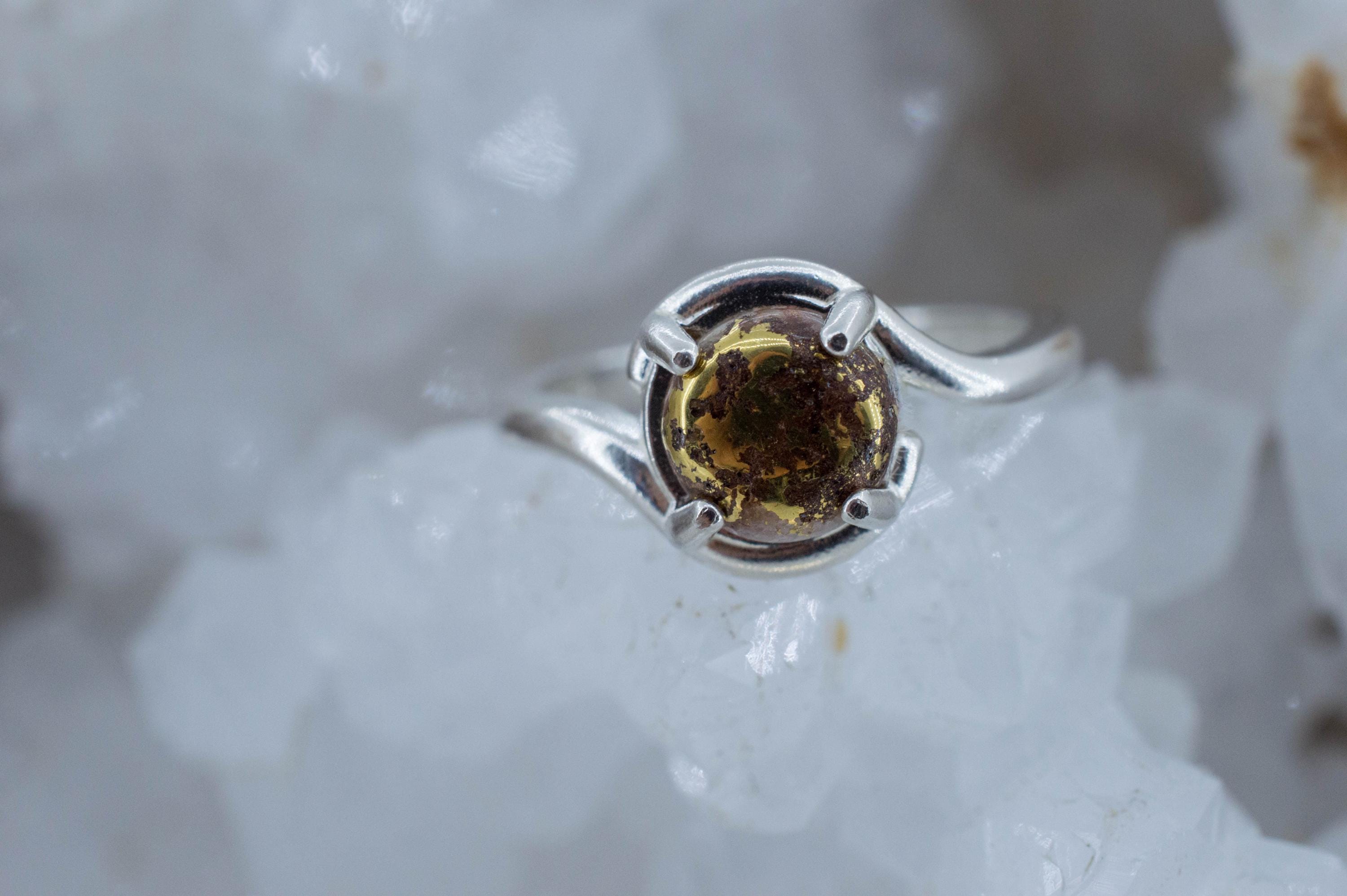 Gold Included Quartz Ring; Natural Untreated Australia Gold Quartz; 2.240cts - Mark Oliver Gems
