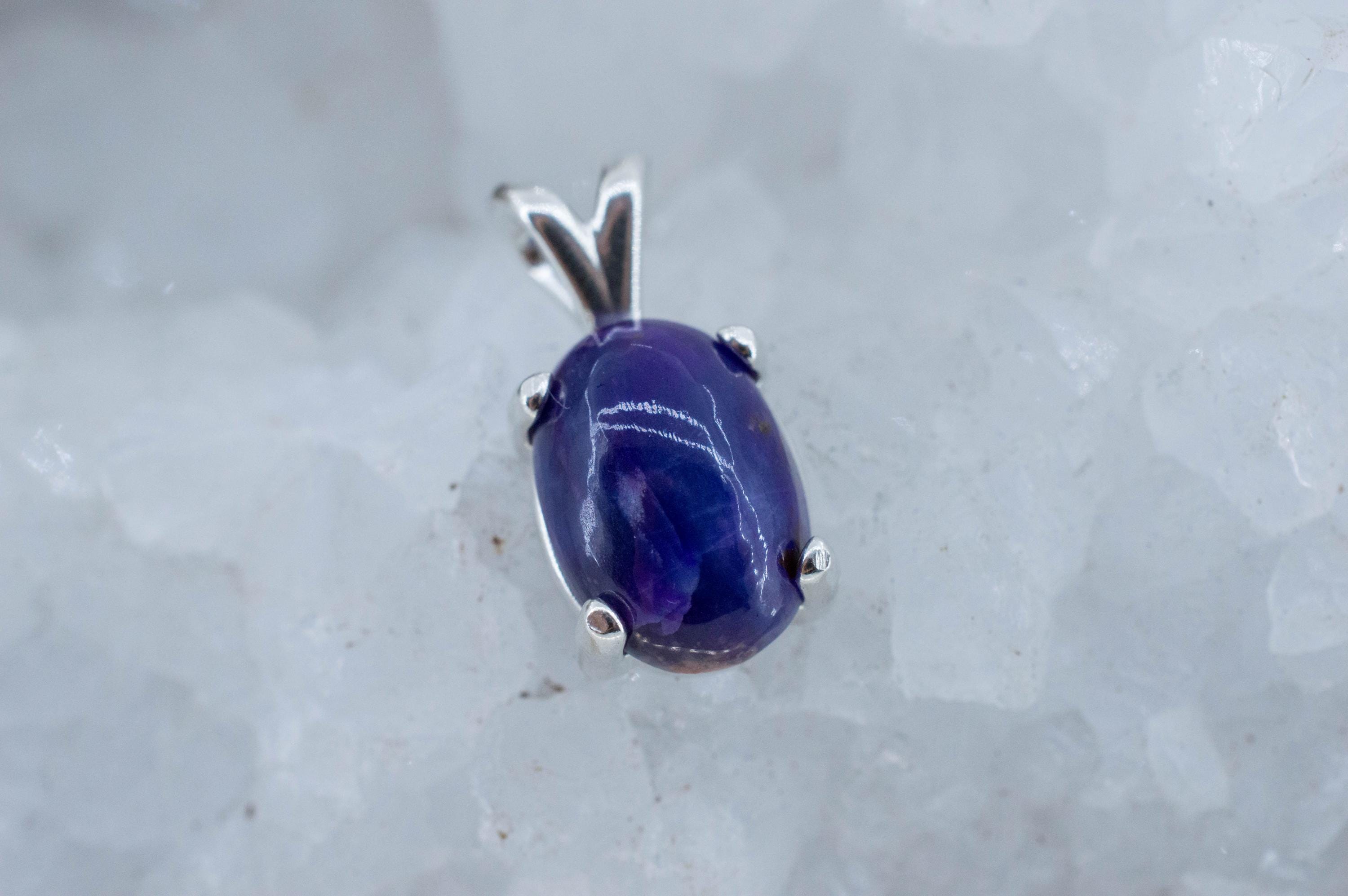 Sugilite Pendant; Natural Untreated South African Sugilite; 4.510cts - Mark Oliver Gems