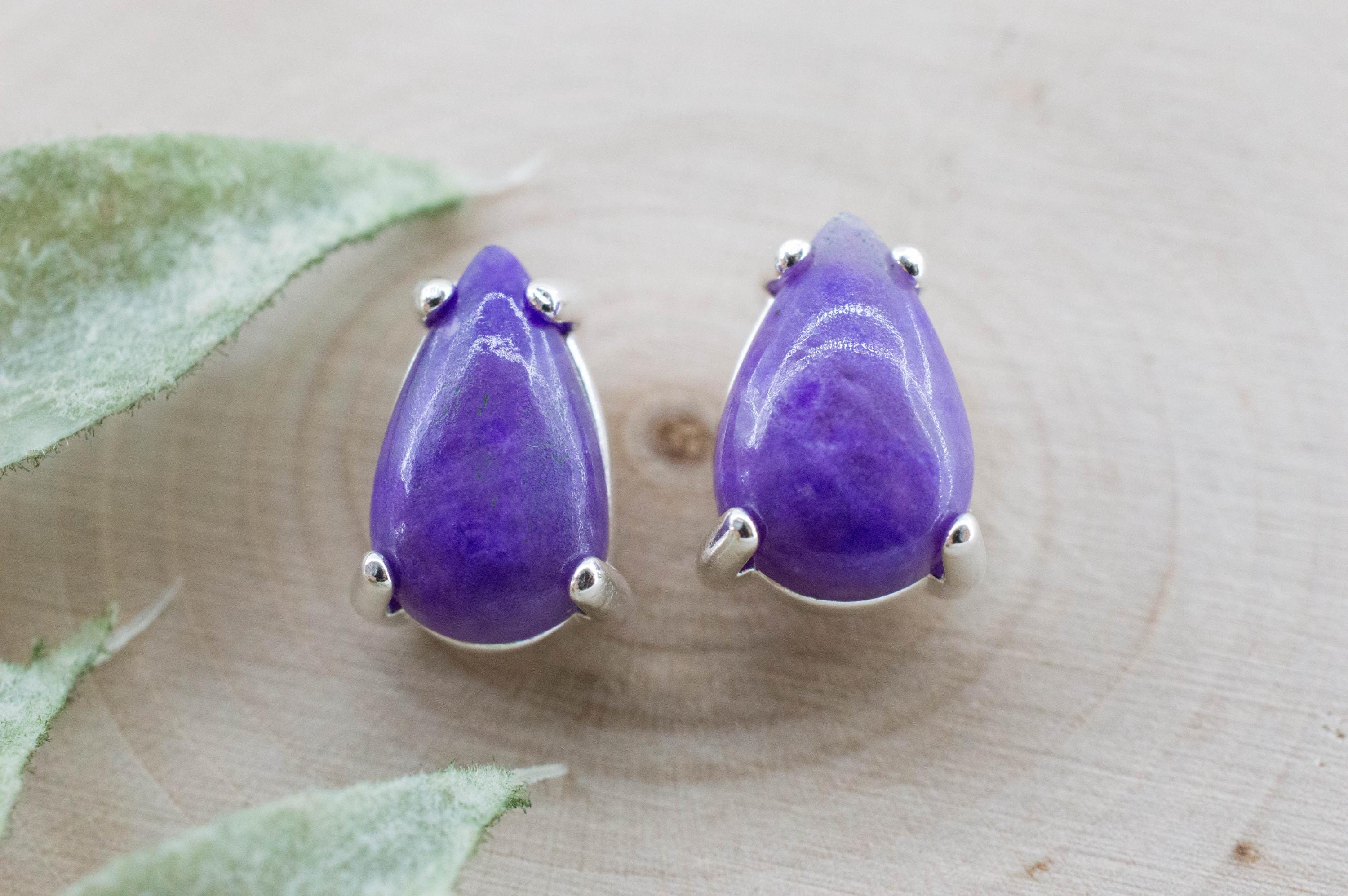 Sugilite Earrings; Natural Untreated South African Sugilite; 4.510cts - Mark Oliver Gems