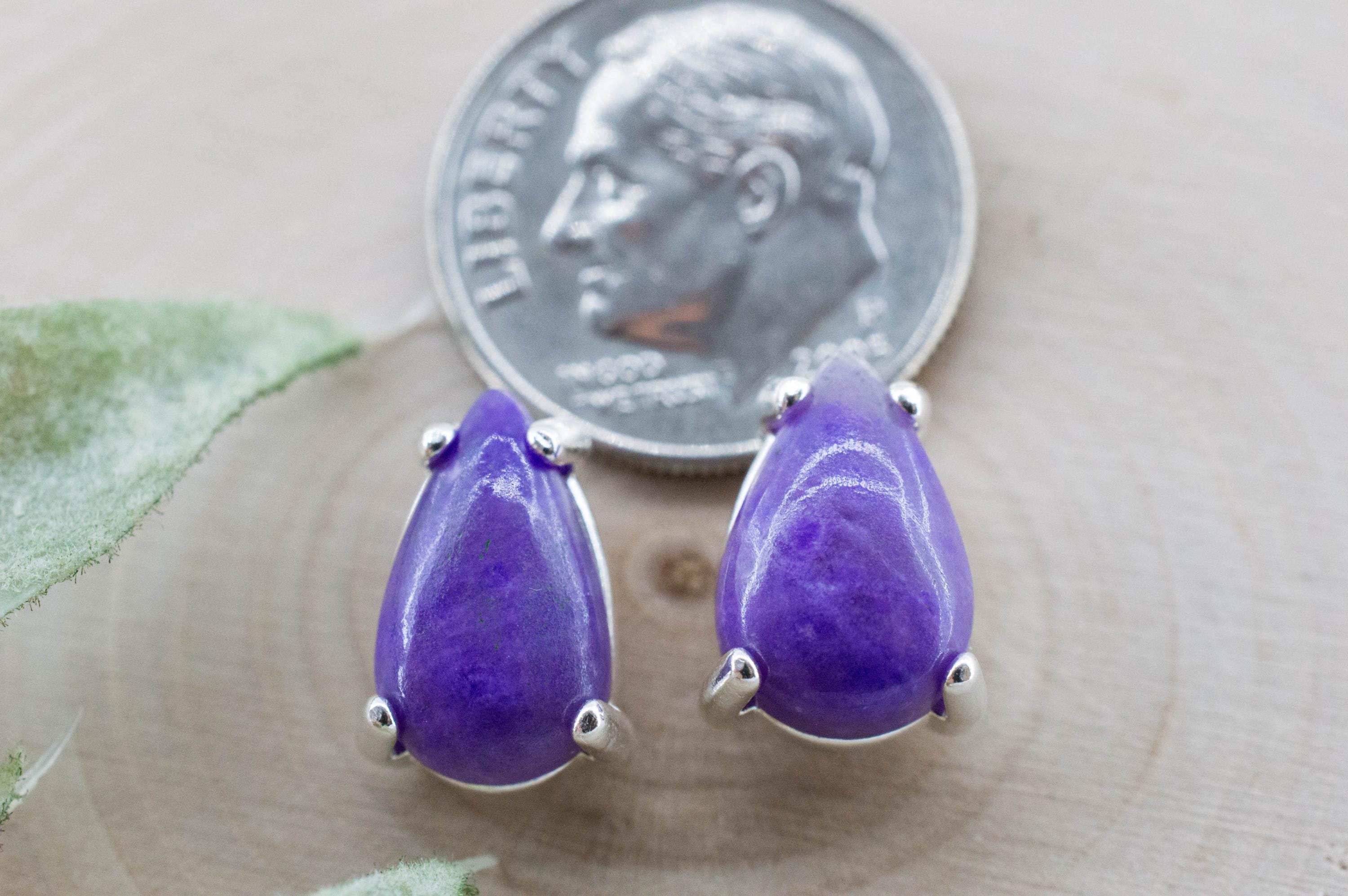 Sugilite Earrings; Natural Untreated South African Sugilite; 4.510cts - Mark Oliver Gems