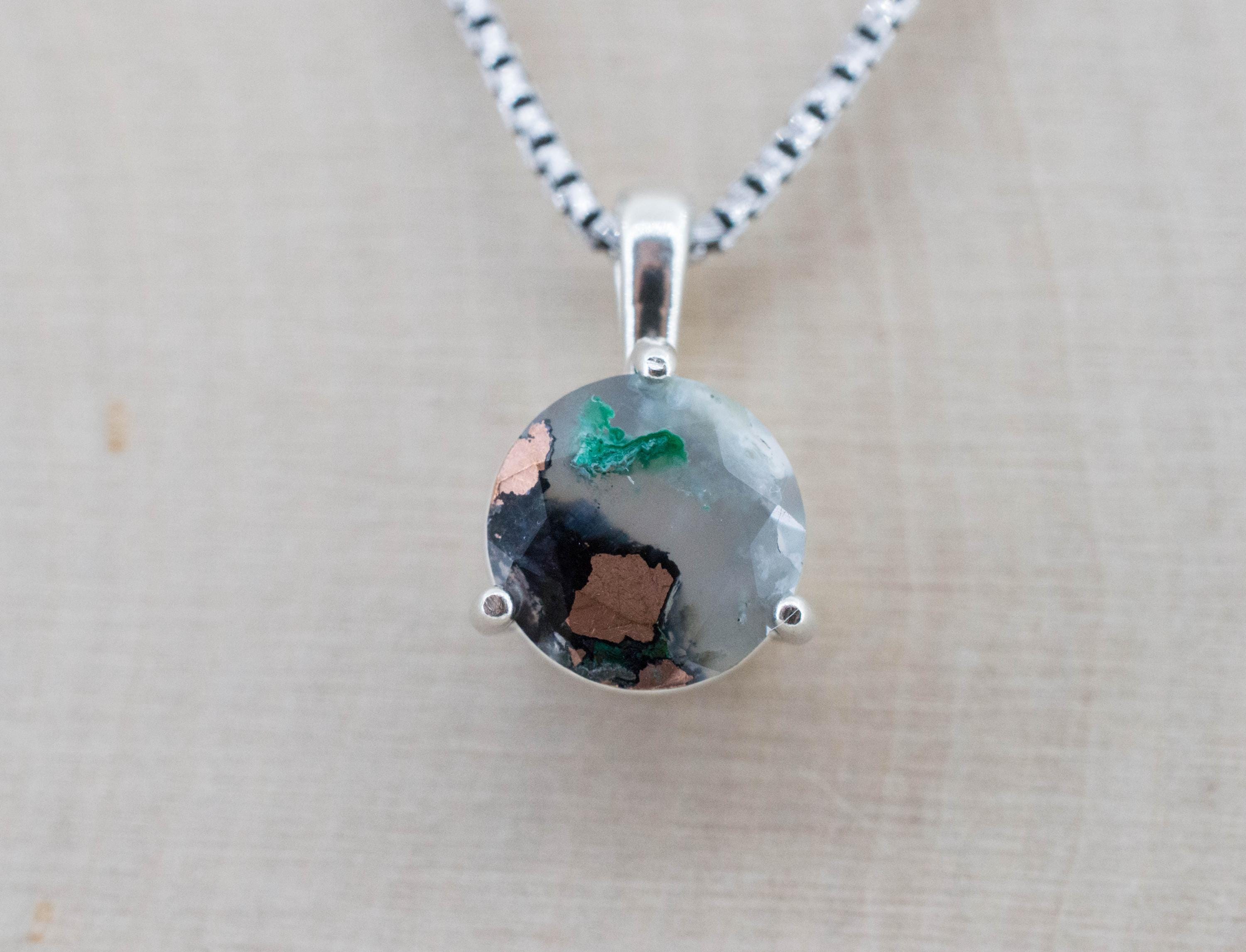 Aquadite™ Pendant; Natural Untreated Indonesia Copper Chalcedony; 4.725cts - Mark Oliver Gems