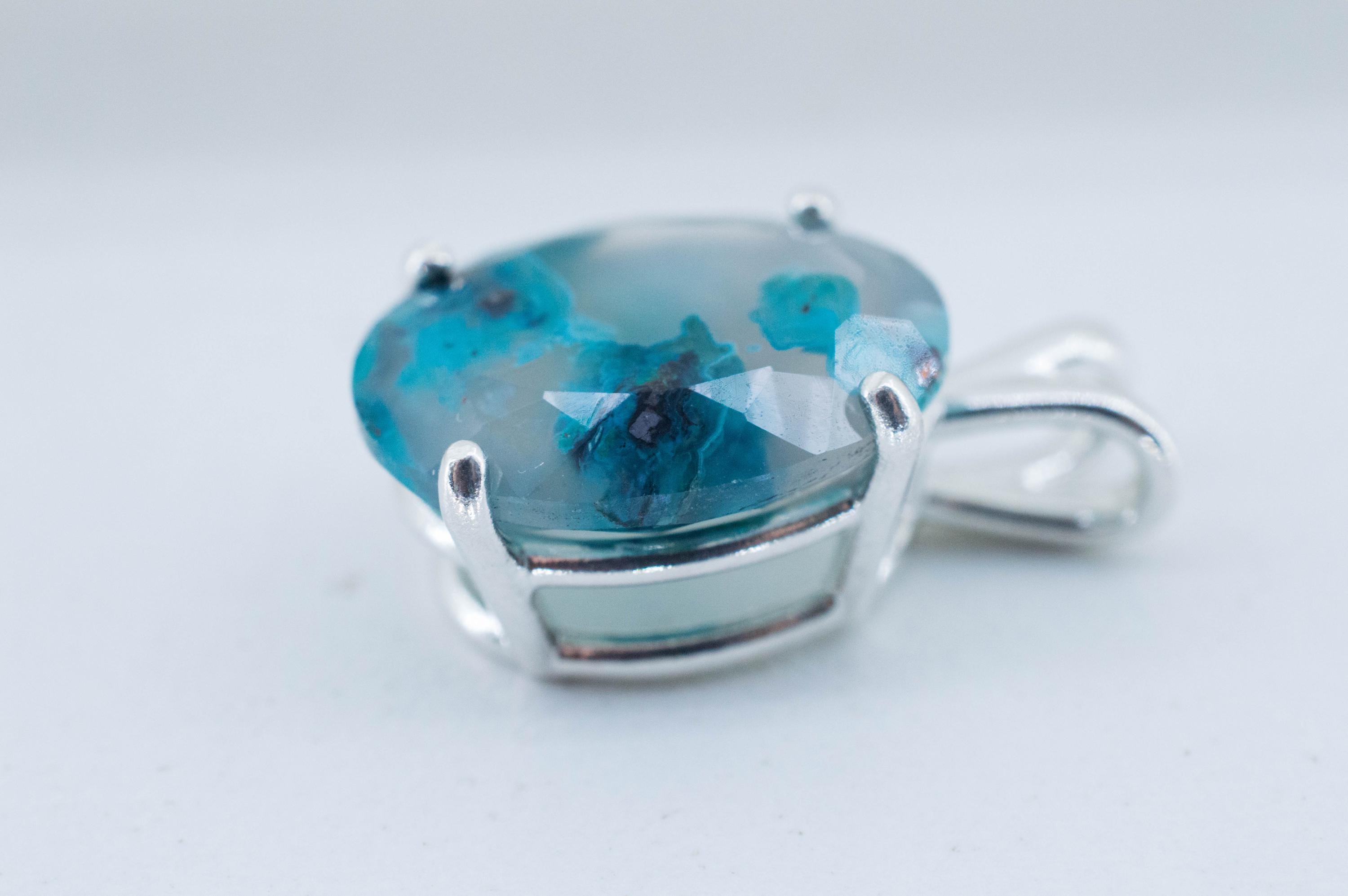Aquadite™ Pendant; Natural Untreated Indonesia Copper Chalcedony; 7.795cts - Mark Oliver Gems