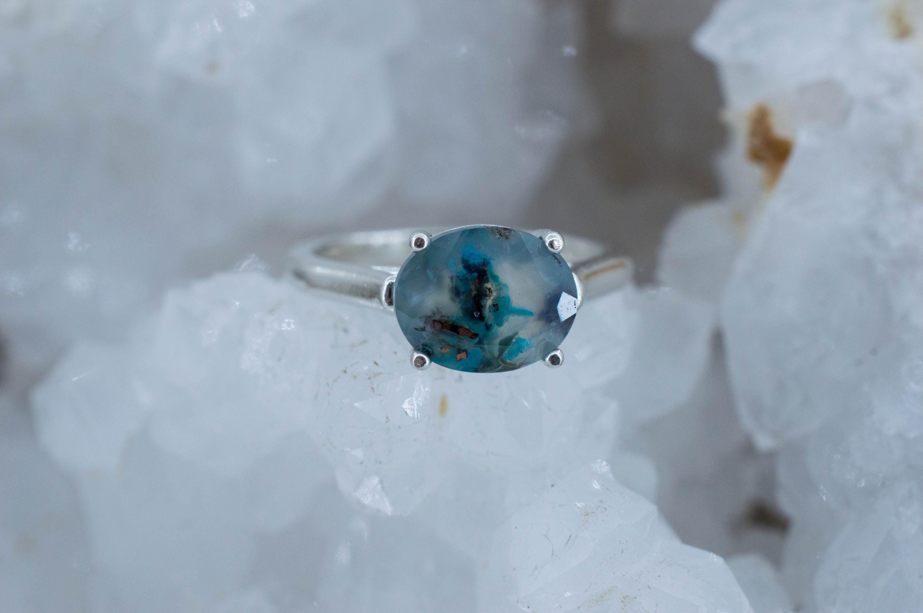 Aquadite™ Ring; Natural Untreated Indonesia Copper Chalcedony; 2.345cts - Mark Oliver Gems