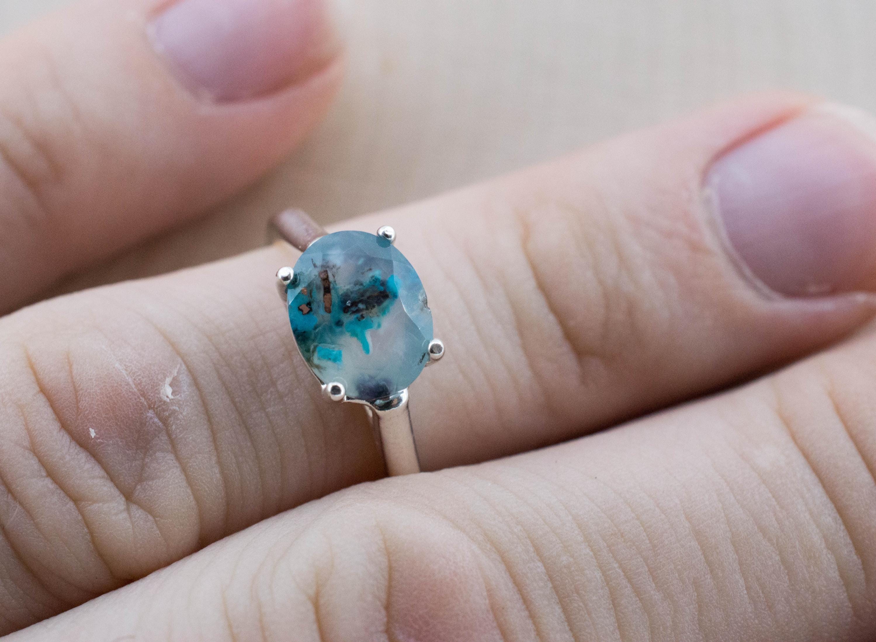 Aquadite™ Ring; Natural Untreated Indonesia Copper Chalcedony; 2.345cts - Mark Oliver Gems
