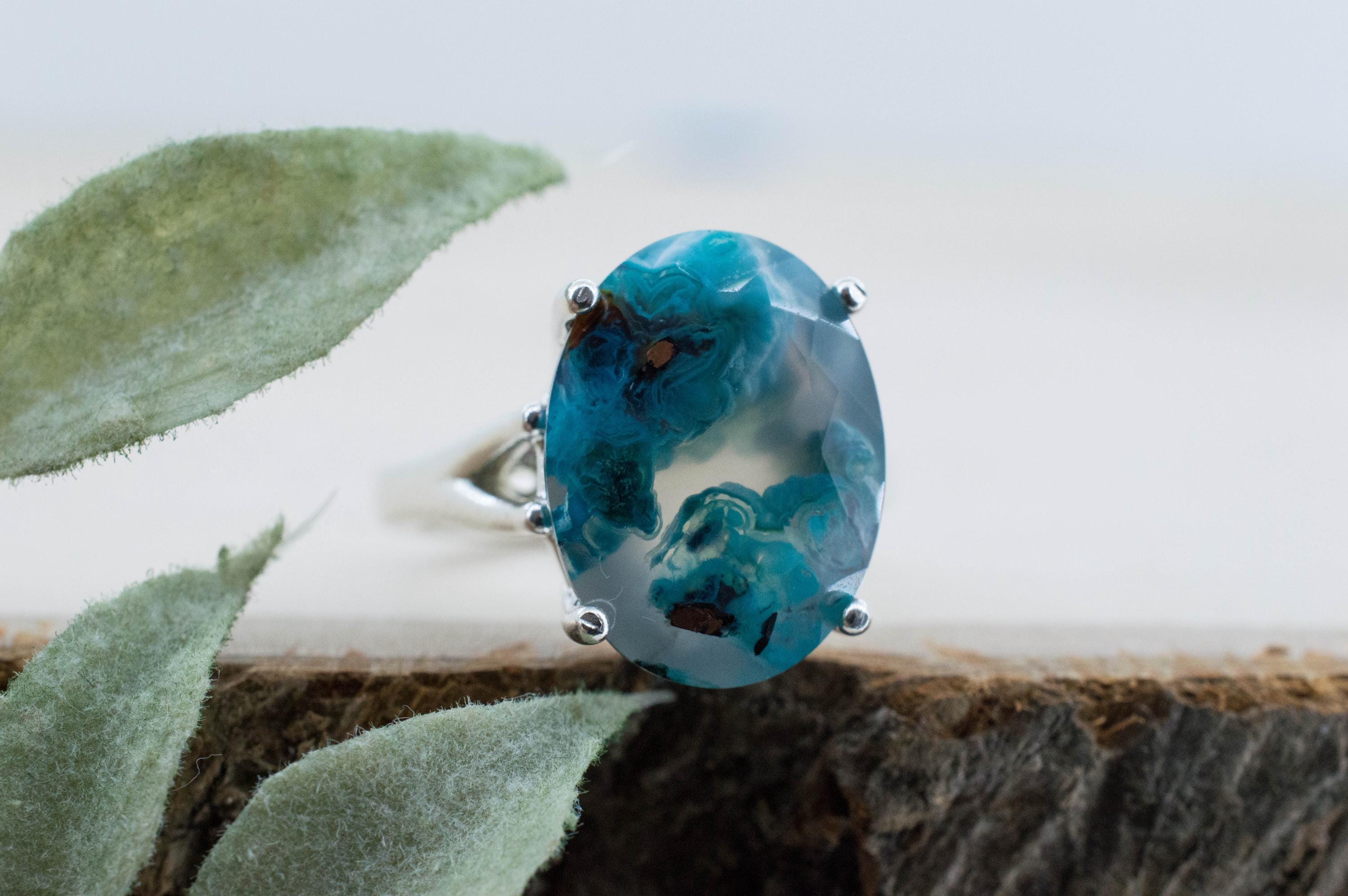 Aquadite™ Ring; Natural Untreated Indonesia Copper Chalcedony; 8.805cts - Mark Oliver Gems
