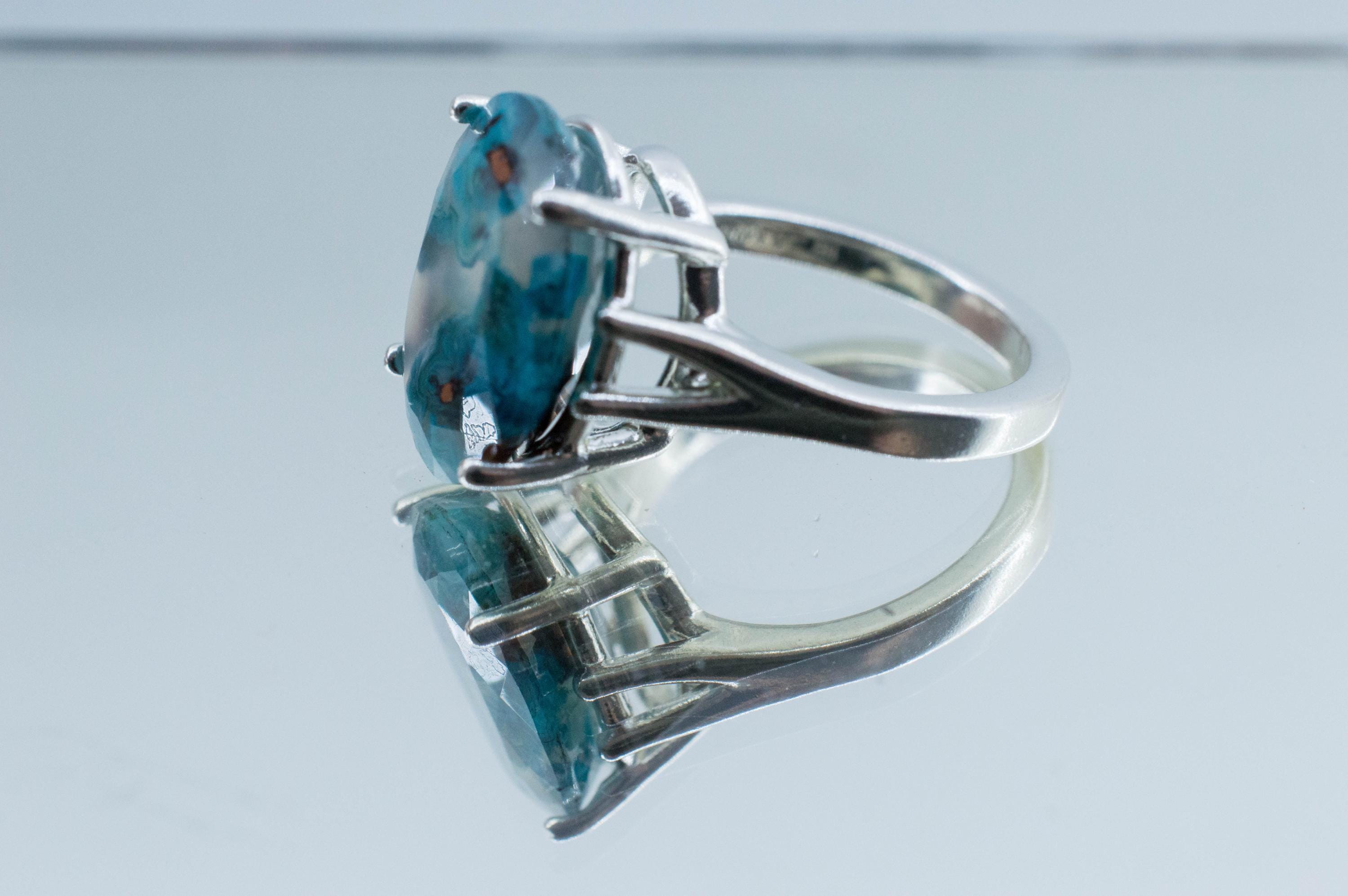 Aquadite™ Ring; Natural Untreated Indonesia Copper Chalcedony; 8.805cts - Mark Oliver Gems