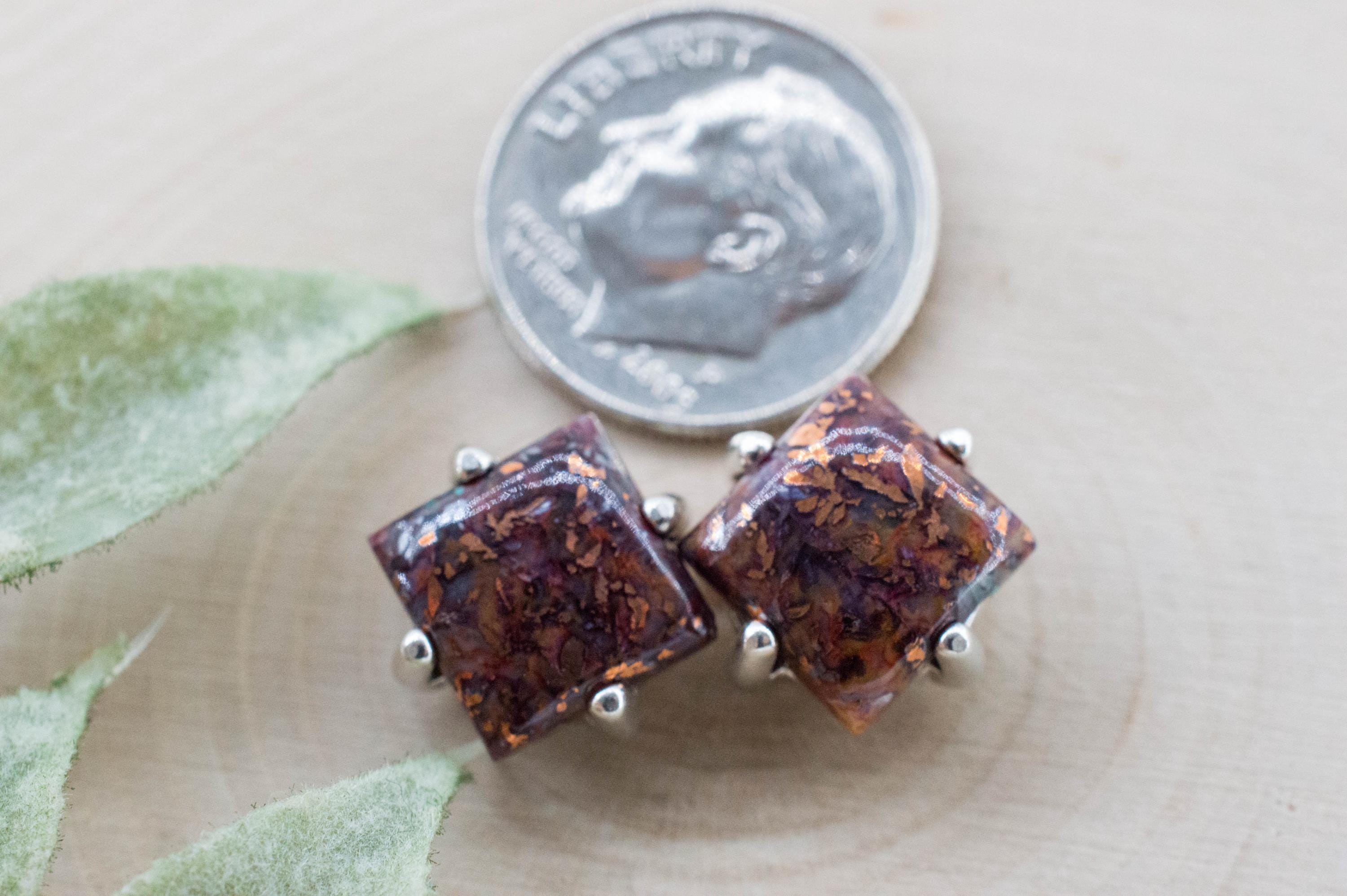 Aquadite™ Earrings; Natural Untreated Indonesia Copper Chalcedony; 8.930cts - Mark Oliver Gems