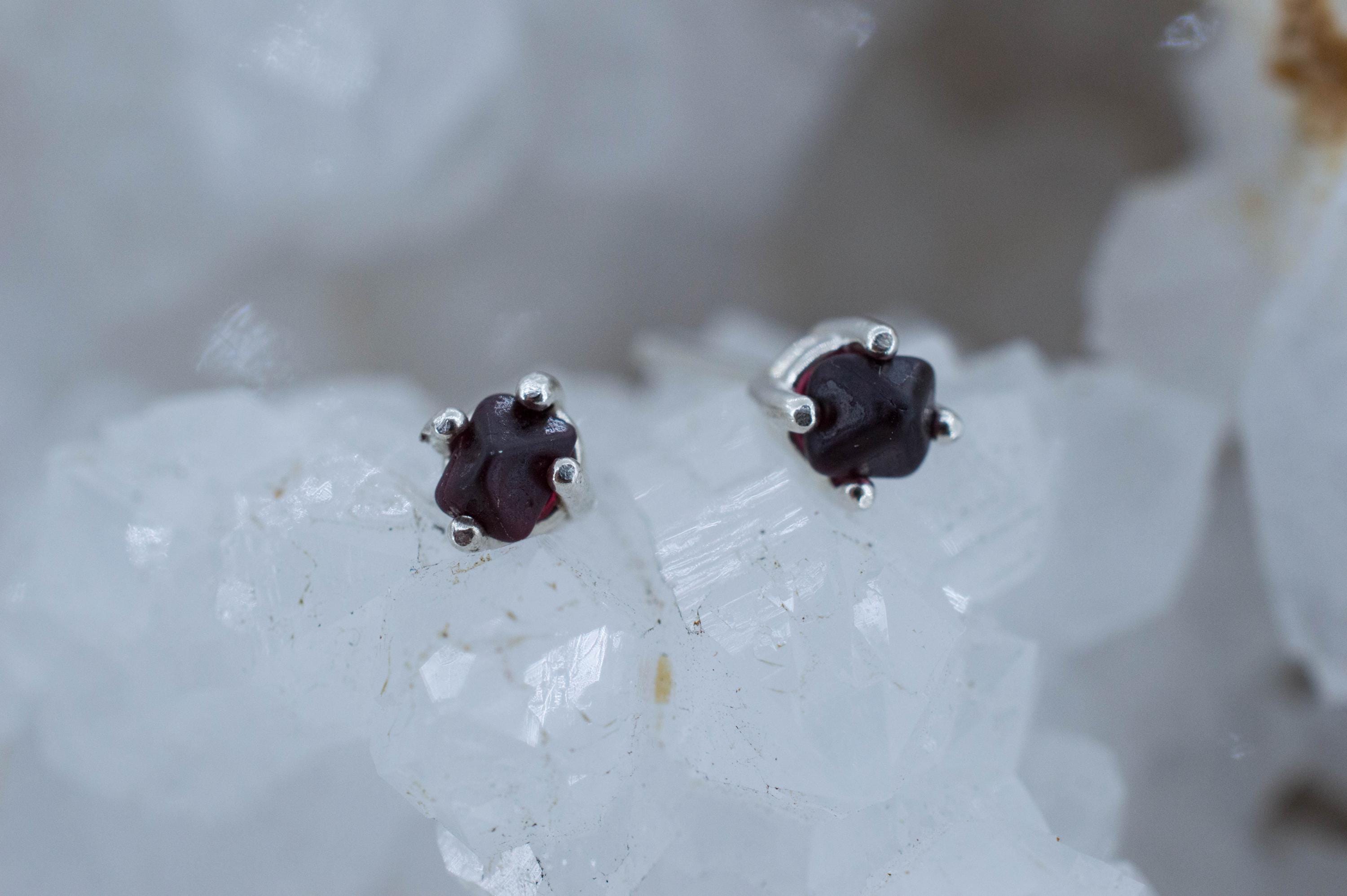 Red Spinel Earrings; Natural Untreated Burma Spinel; 0.690cts - Mark Oliver Gems