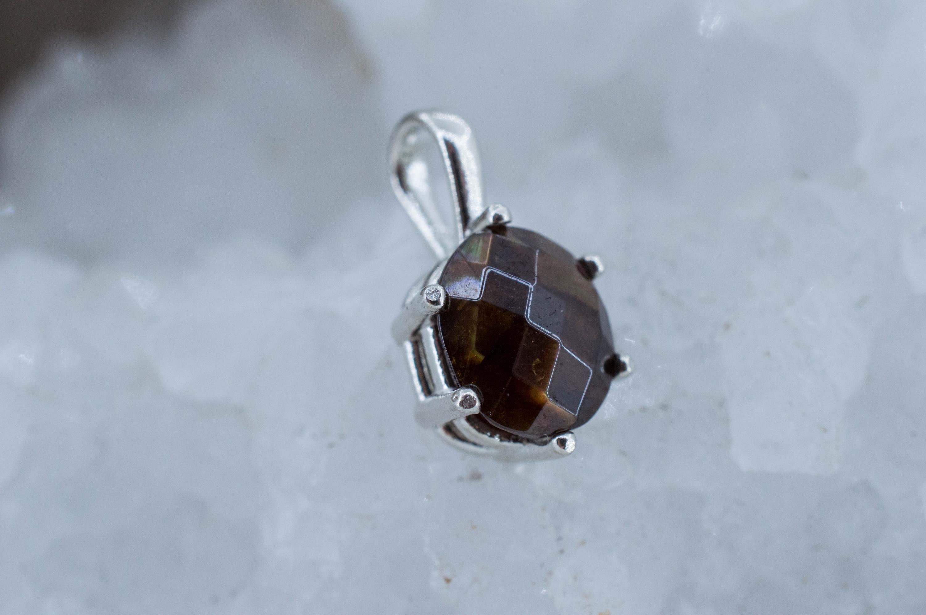 Rainbow Garnet Pendant, Natural Untreated Japan Andradite Garnet; 4.740cts - Mark Oliver Gems