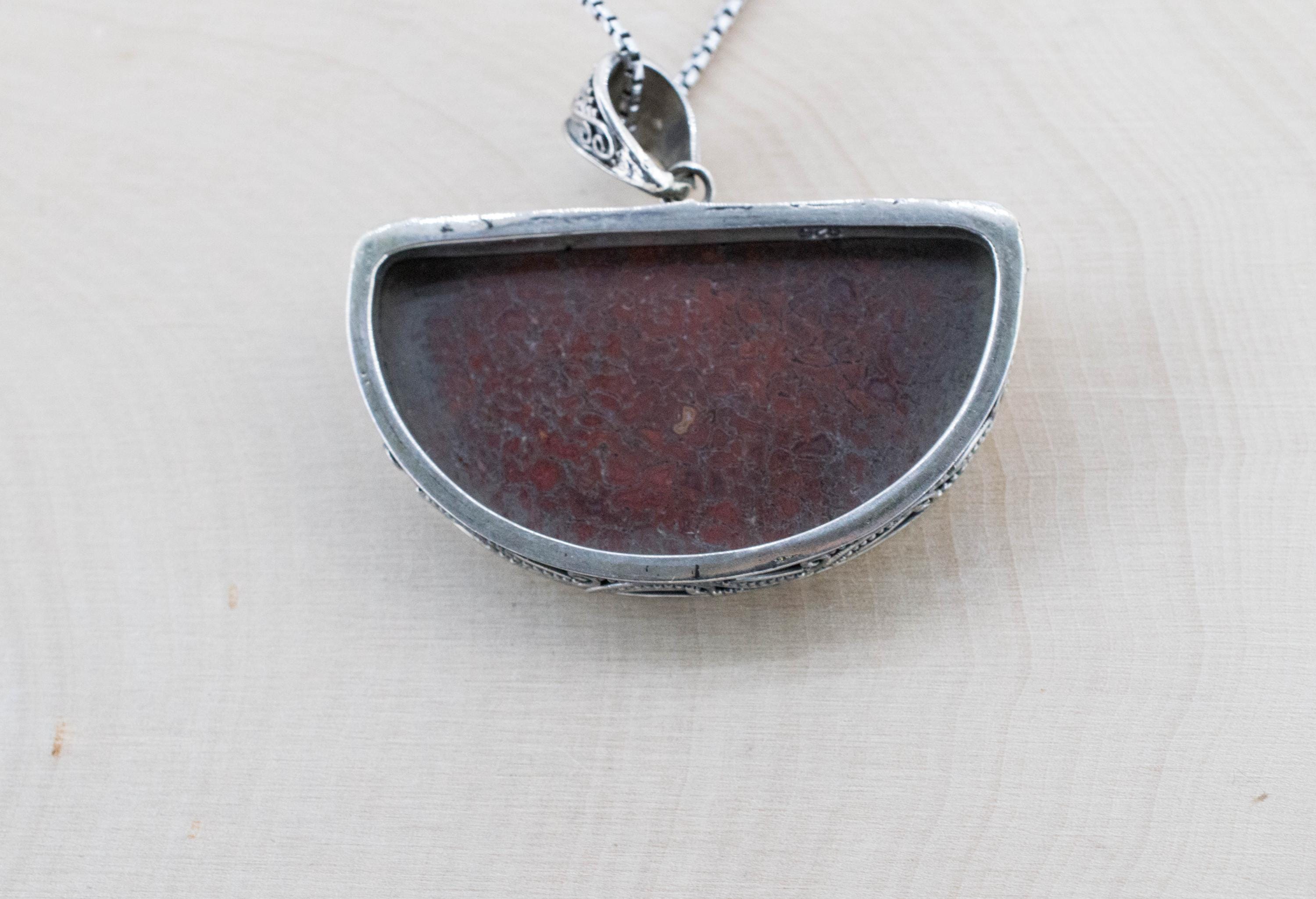 Dinosaur Bone Pendant; Natural Untreated Utah Dino Bone; 43x25mm