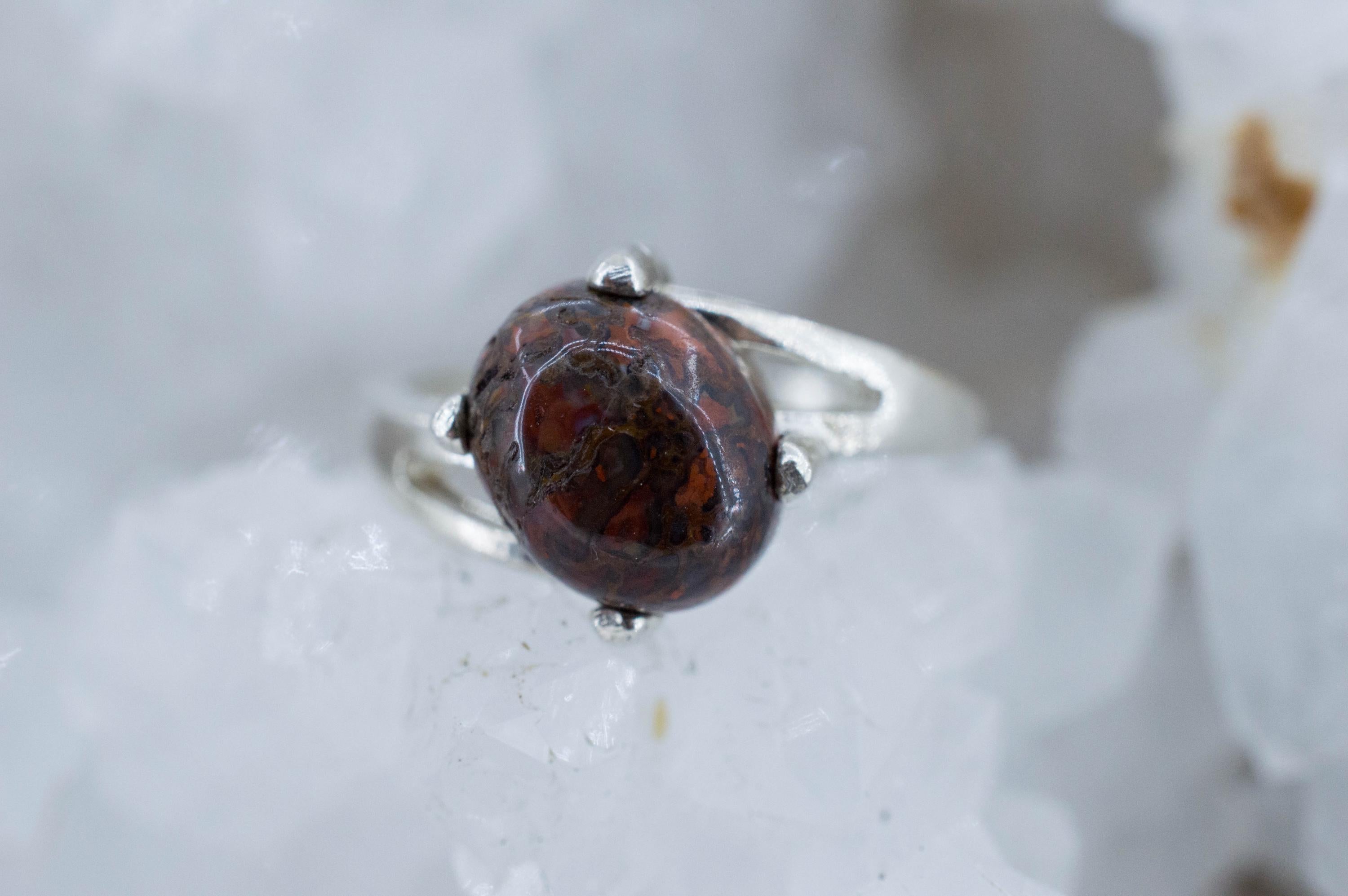 Dinosaur Bone Ring; Natural Untreated Utah Dino Bone; 3.190cts