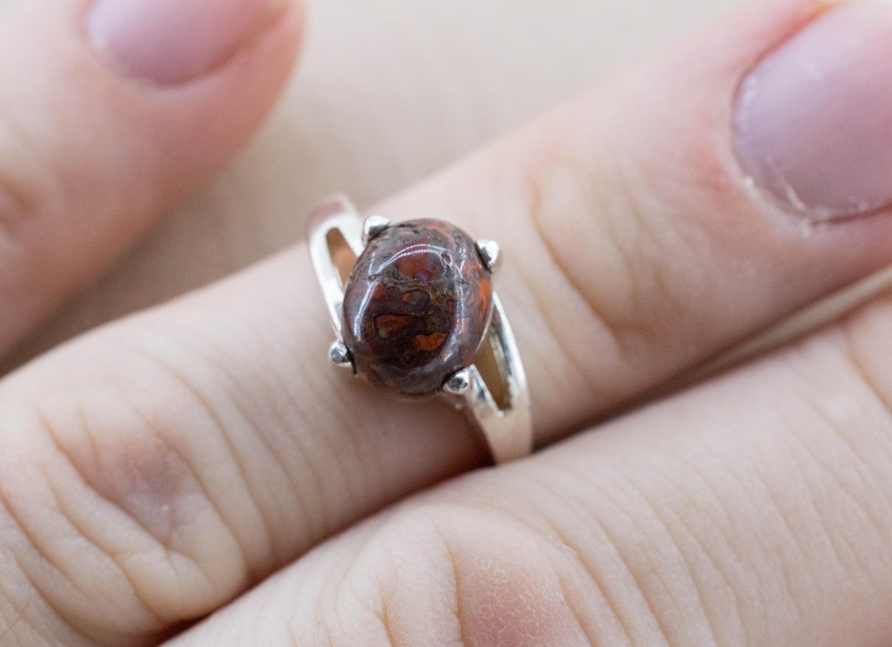 Dinosaur Bone Ring; Natural Untreated Utah Dino Bone; 3.190cts