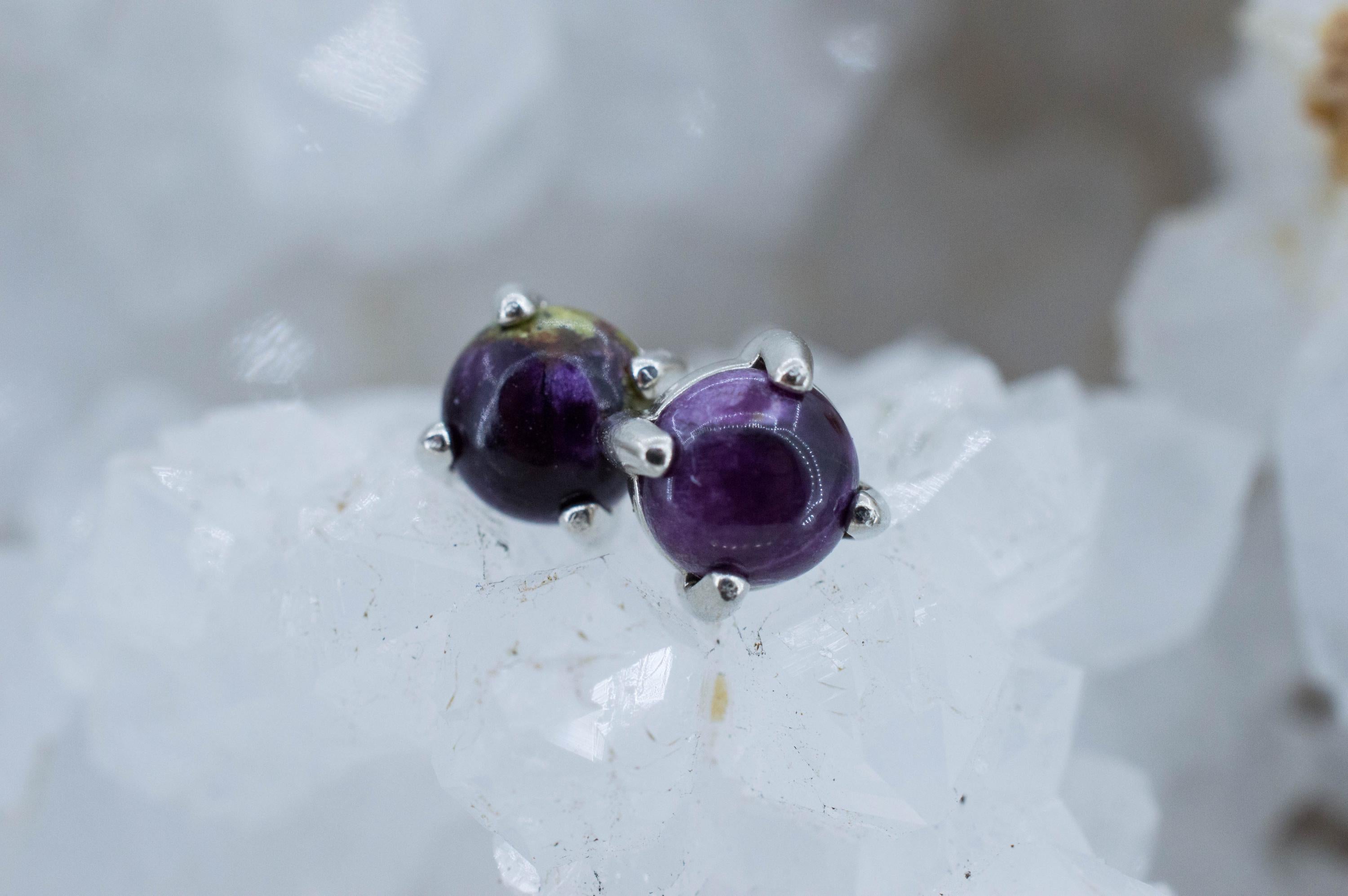 Stichtite Earrings; Genuine Untreated Australian Atlantisite 1.105cts