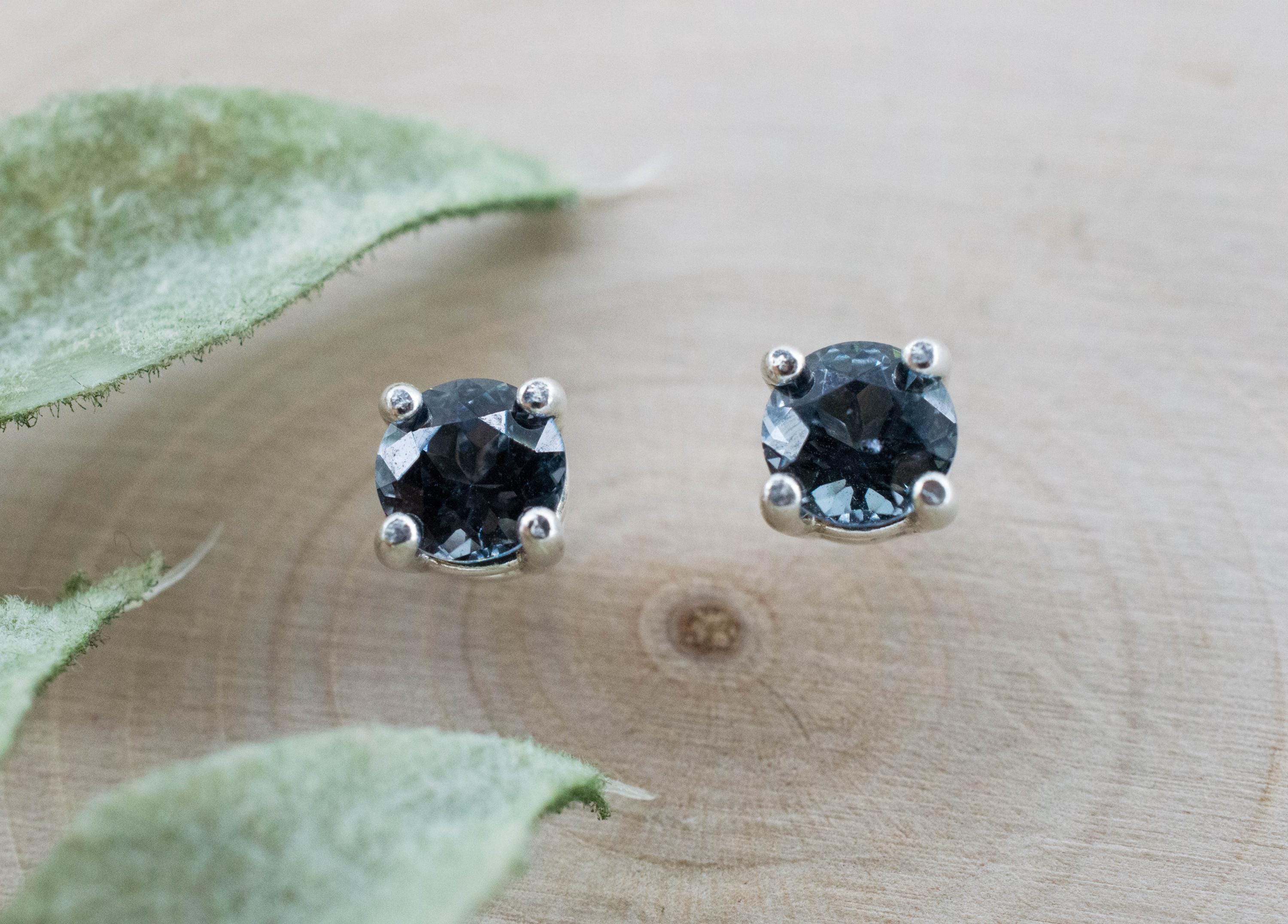 Gray Spinel Earrings; Natural Untreated Mozambique Spinel; 1.120cts