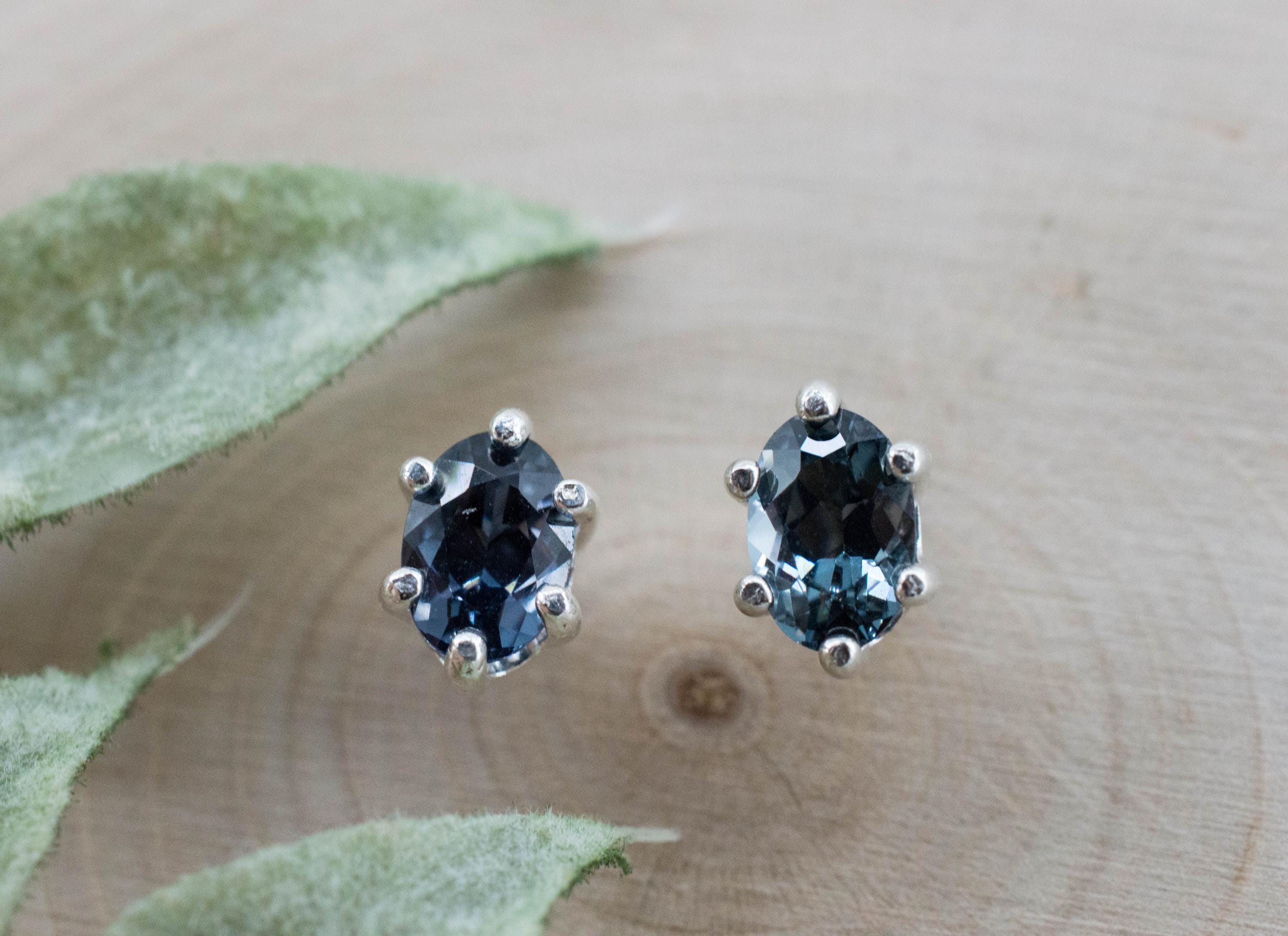 Gray Spinel Earrings; Natural Untreated Mozambique Spinel; 2.050cts
