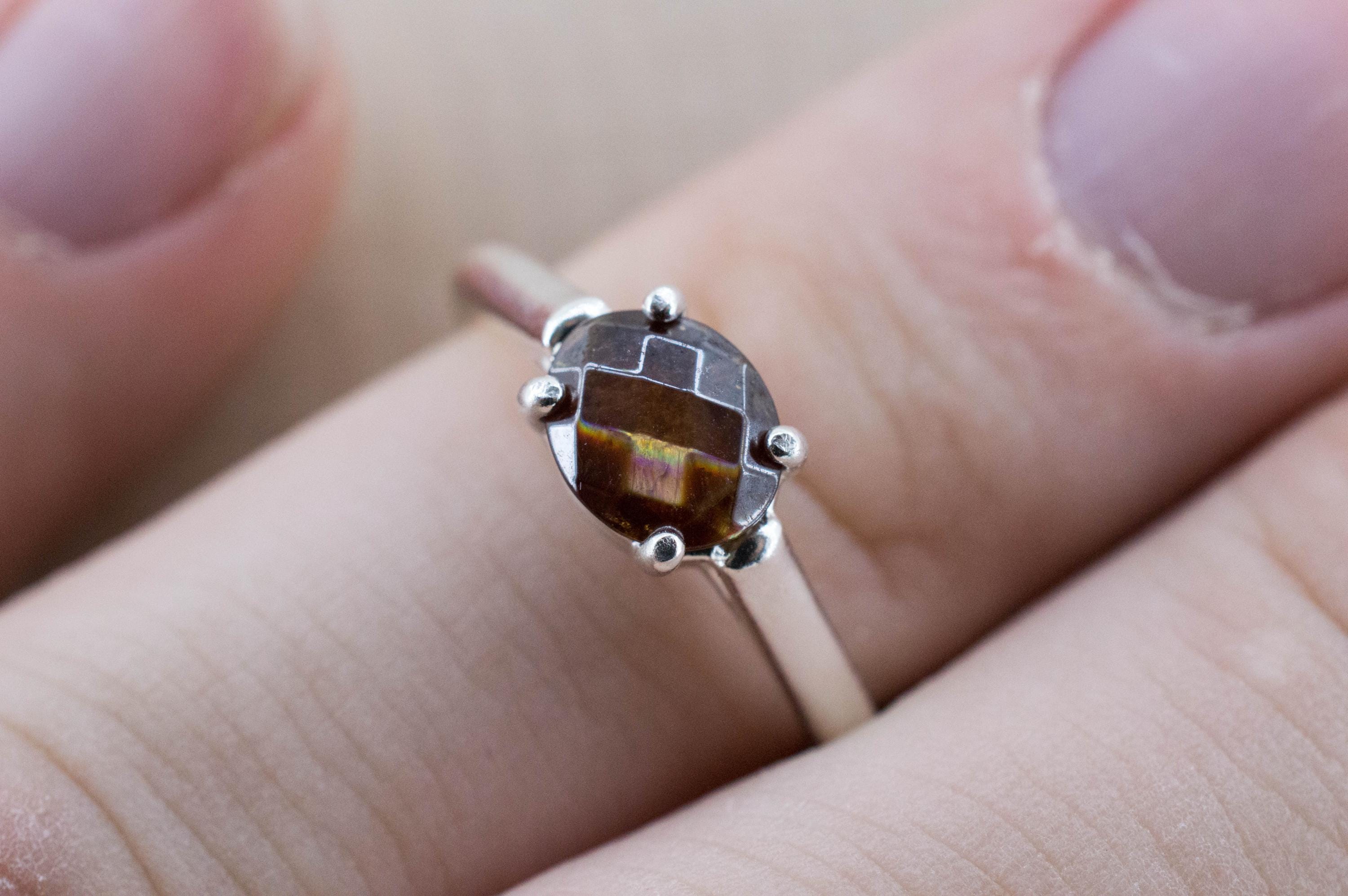 Rainbow Garnet Ring, Natural Untreated Japan Andradite Garnet; 1.410cts - Mark Oliver Gems