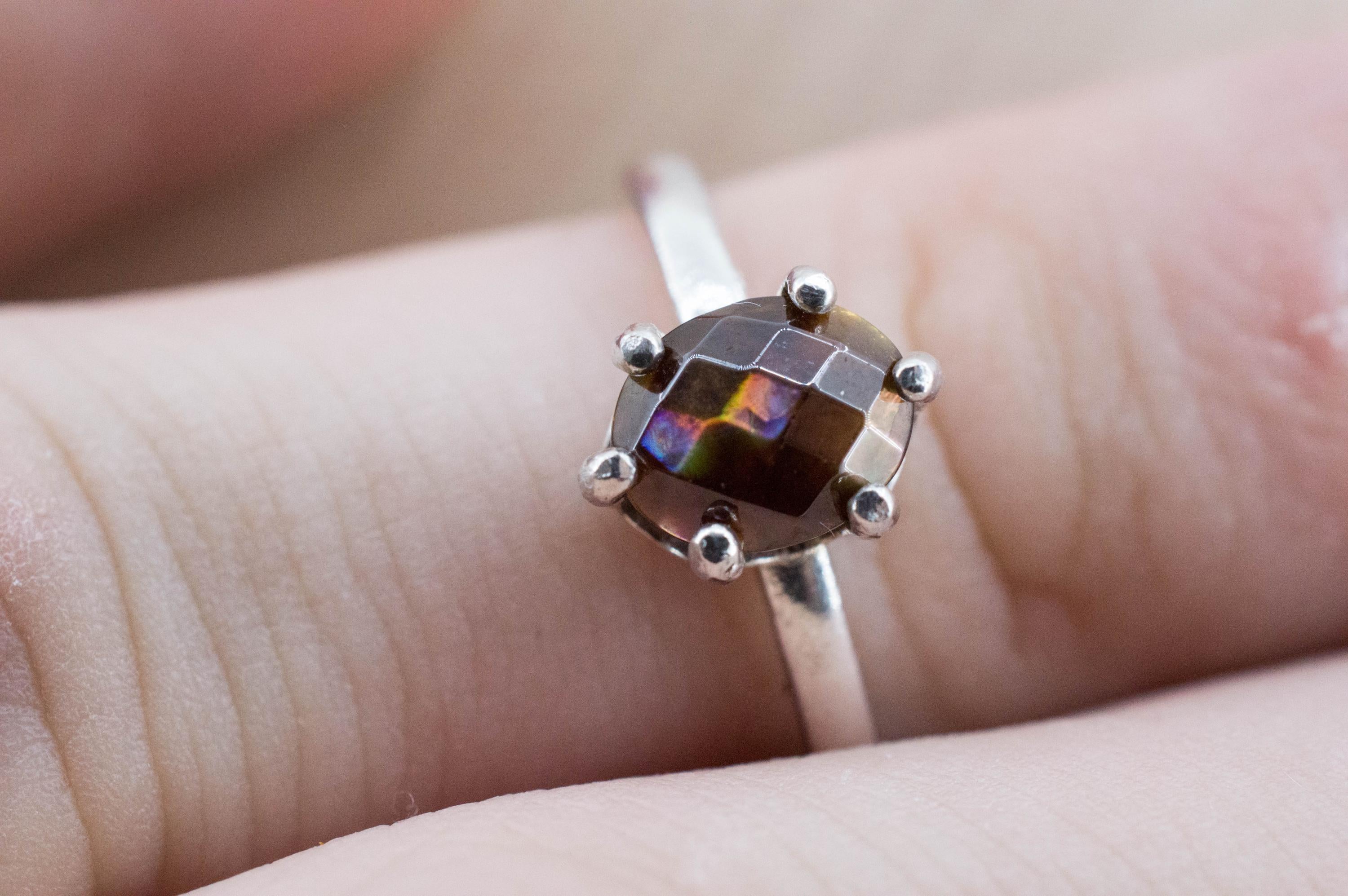 Rainbow Garnet Ring, Natural Untreated Japan Andradite Garnet; 2.070cts - Mark Oliver Gems