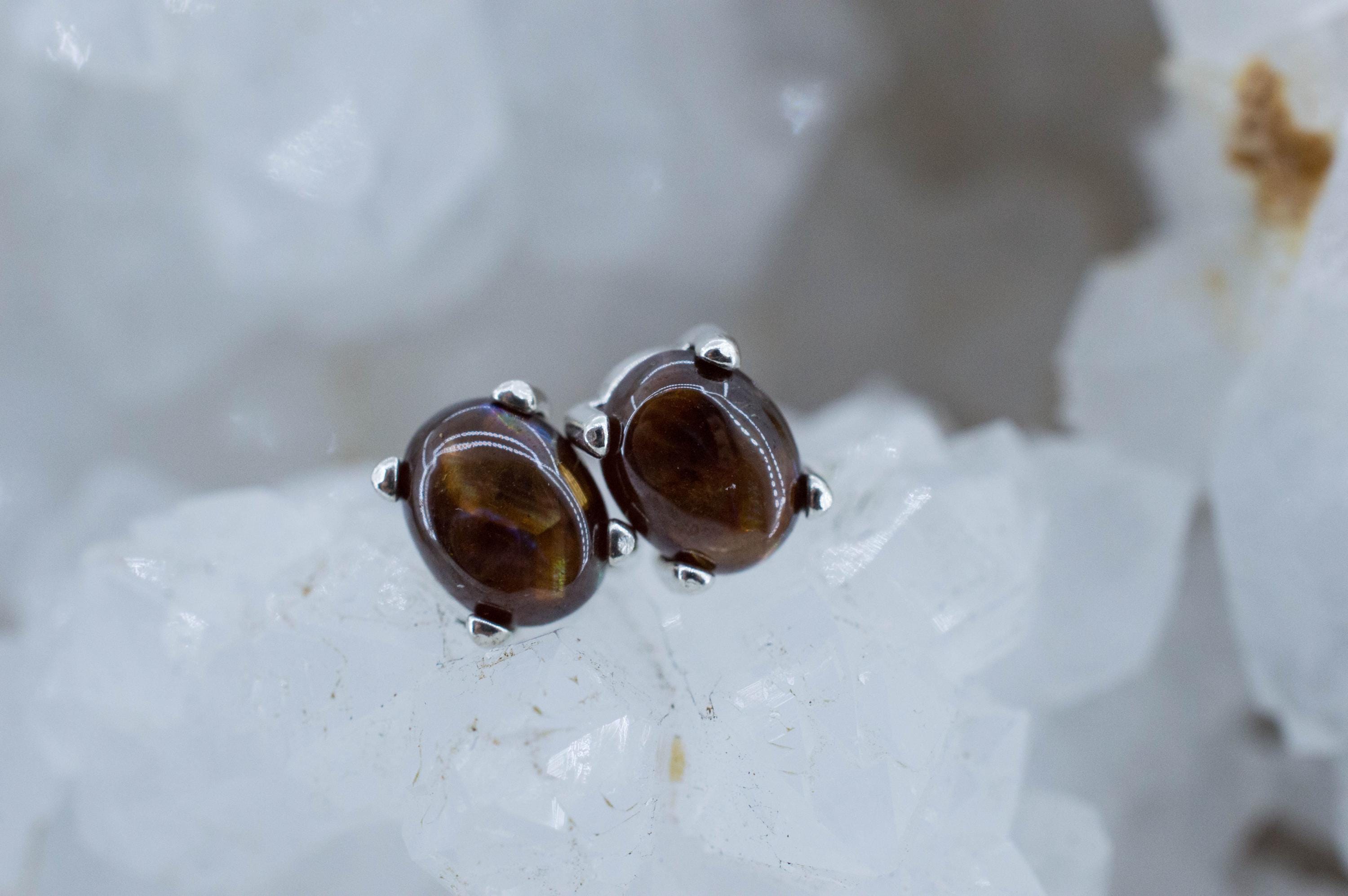 Rainbow Garnet Earrings, Natural Untreated Japan Andradite Garnet; 2.570cts - Mark Oliver Gems