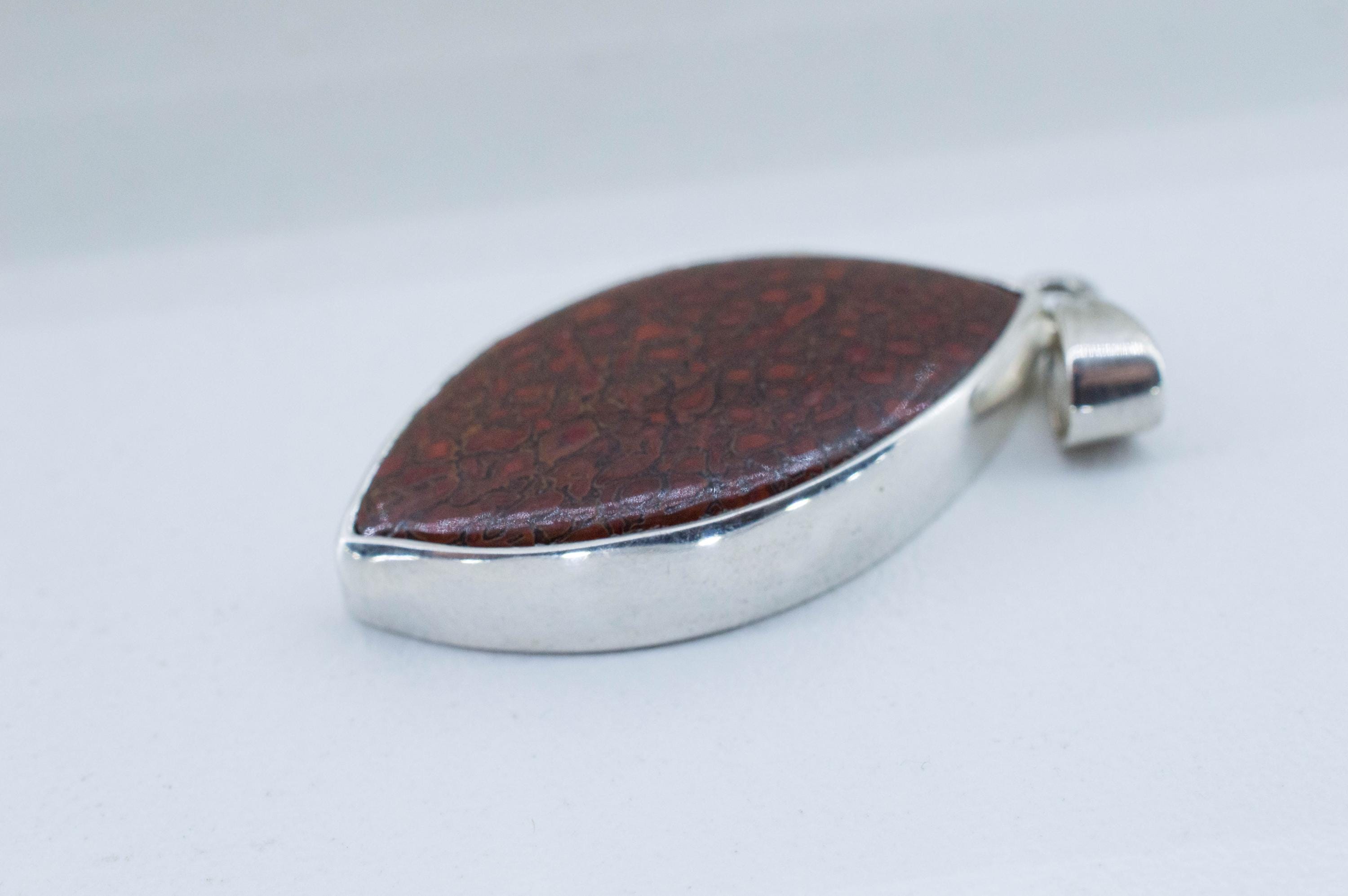 Dinosaur Bone Pendant; Natural Untreated Utah Dino Bone; 31x16mm