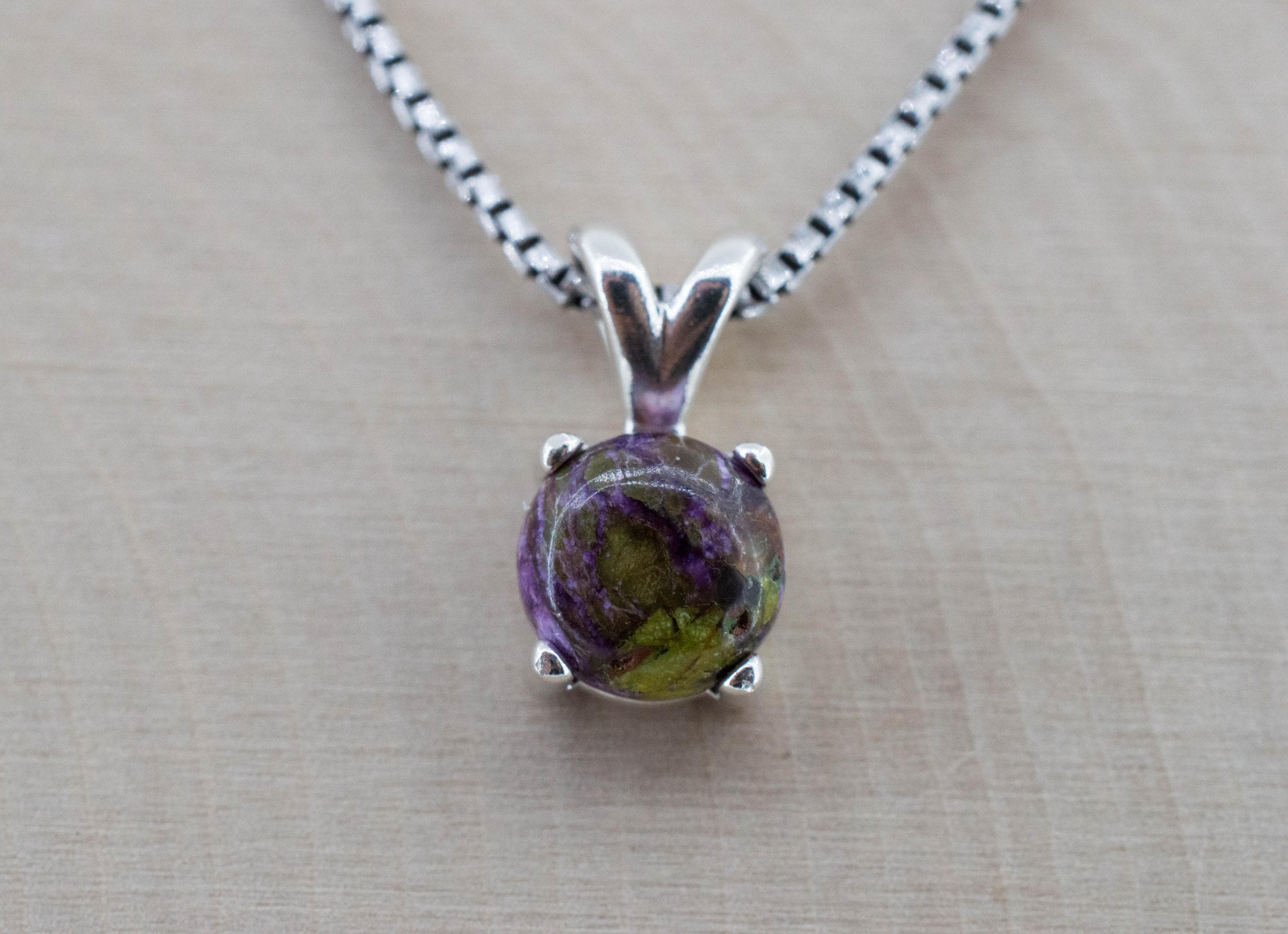 Stichtite Pendant; Natural Untreated Australia Atlantisite; 1.450cts