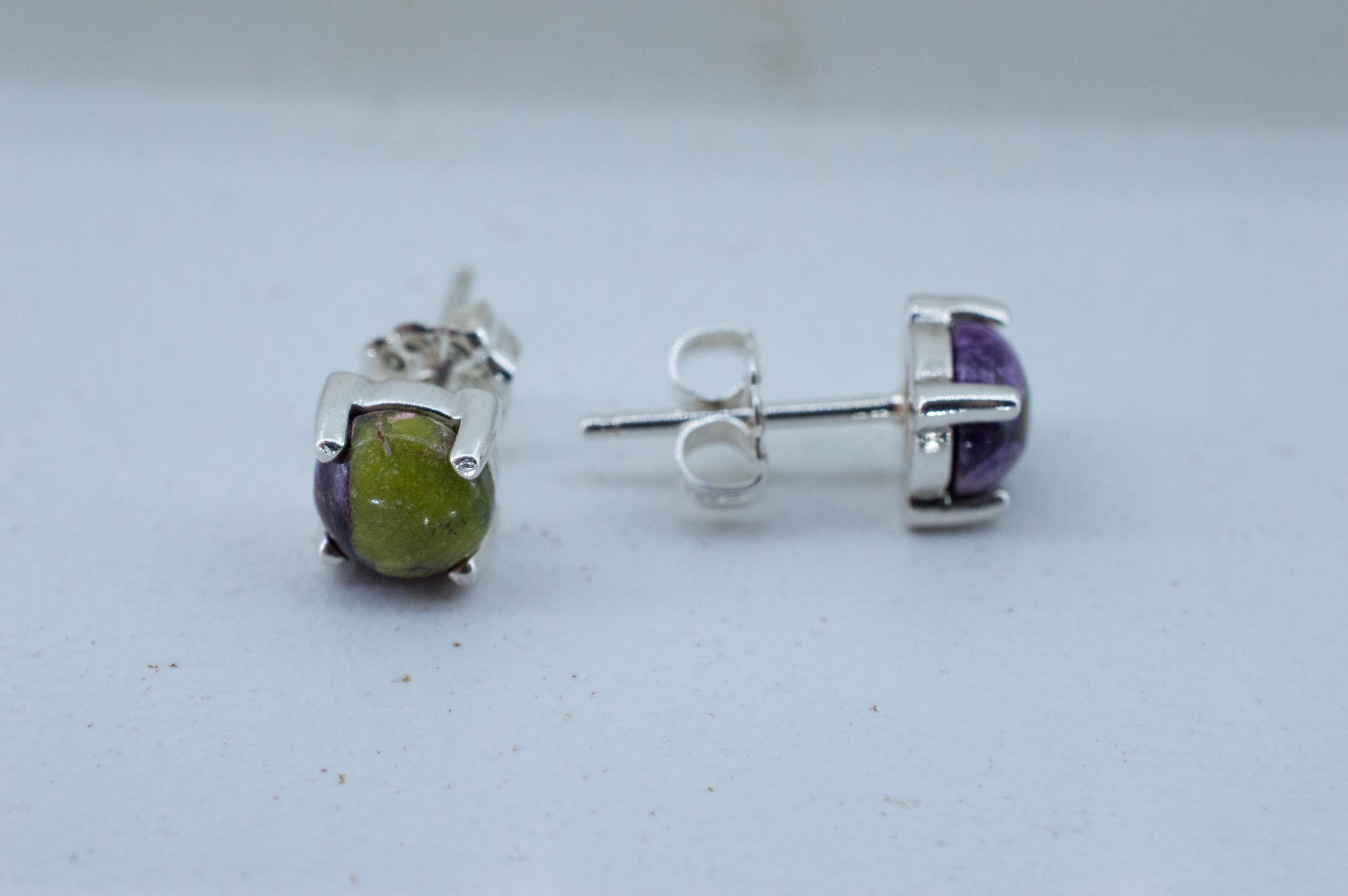 Stichtite Earrings; Genuine Untreated Australian Atlantisite 1.340cts