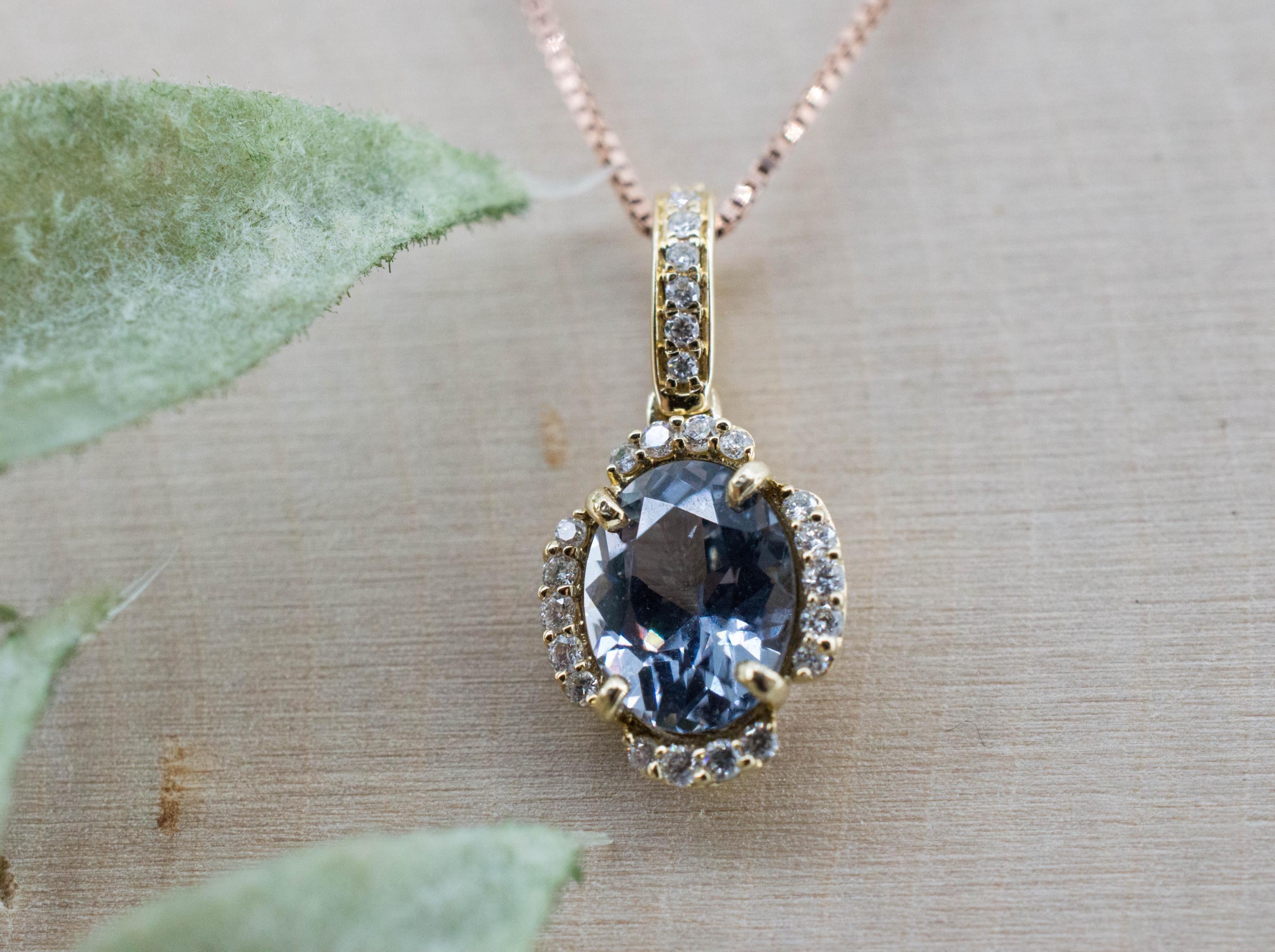 Gray Spinel Pendant; Natural Untreated Mozambique Spinel; 1.150cts