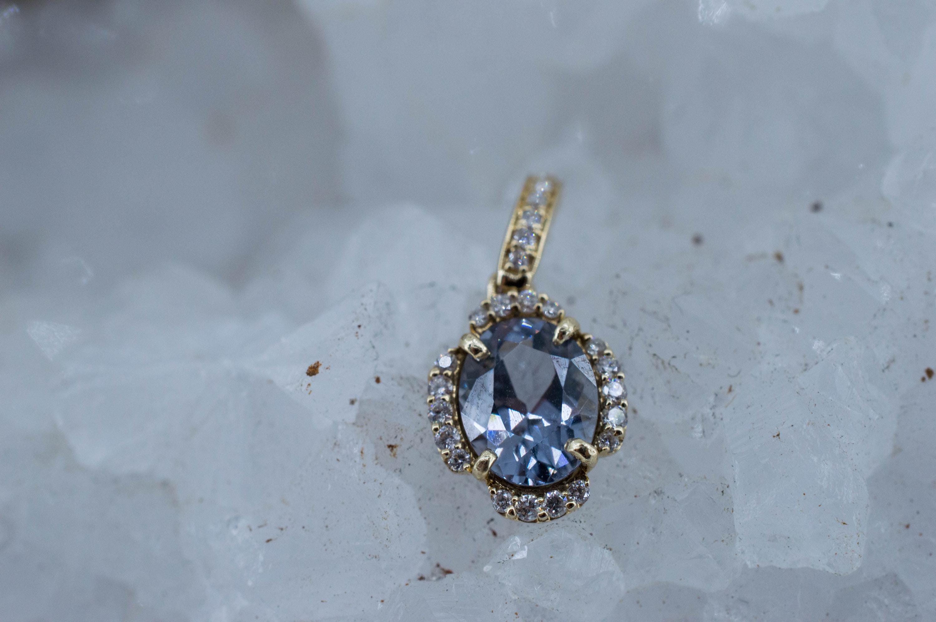 Gray Spinel Pendant; Natural Untreated Mozambique Spinel; 1.150cts