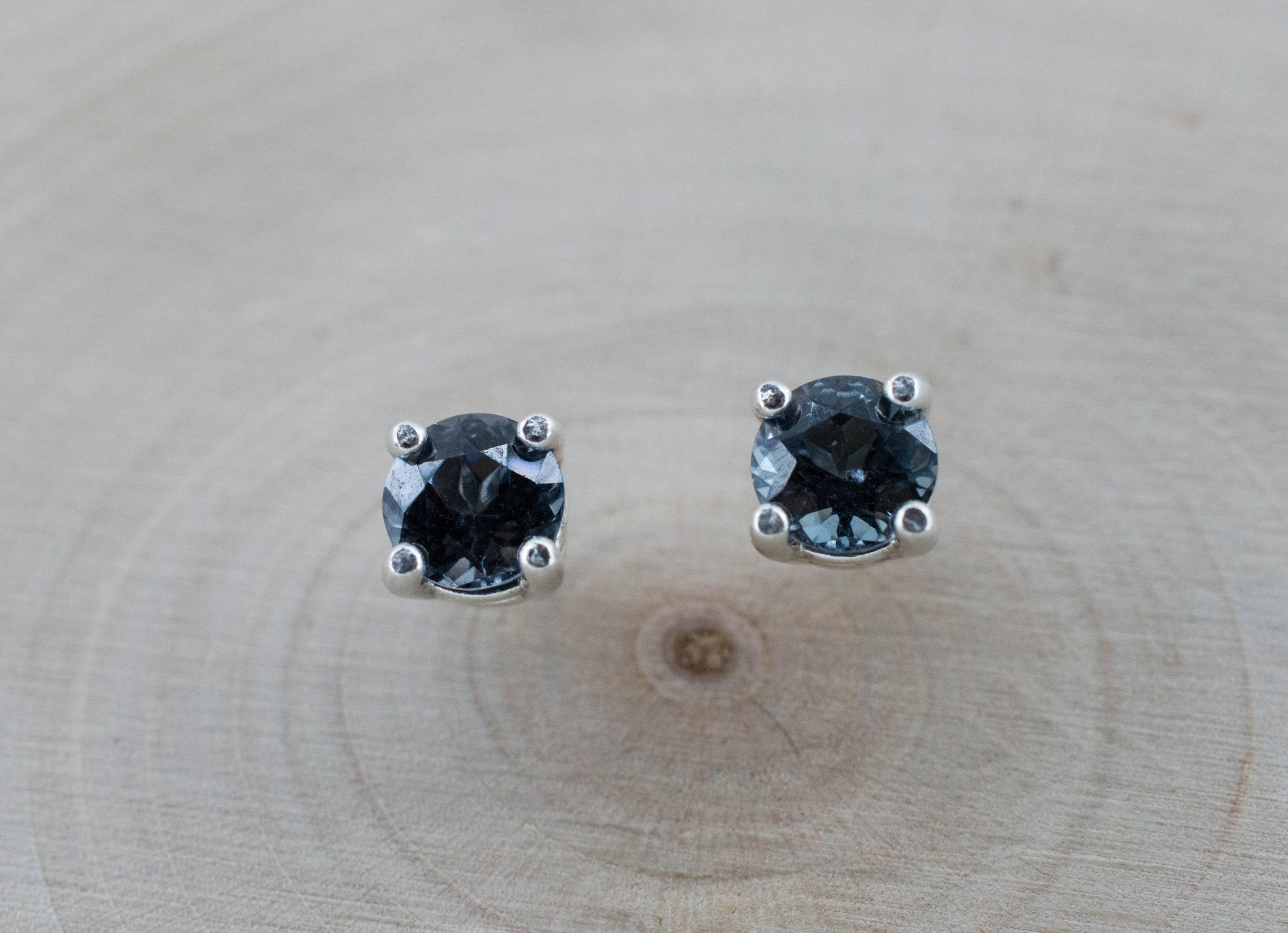 Gray Spinel Earrings; Natural Untreated Mozambique Spinel; 1.120cts