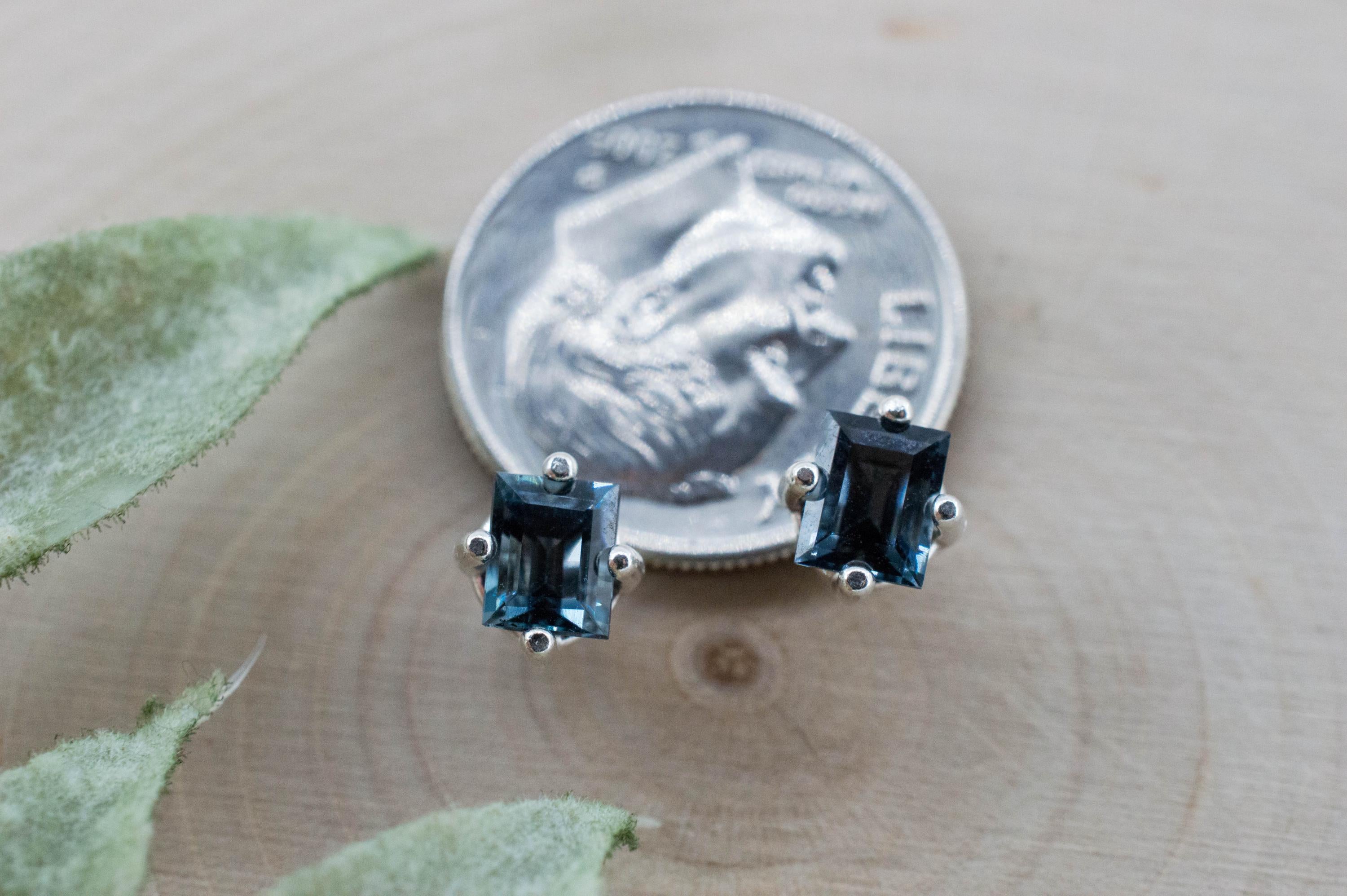 Gray Spinel Earrings; Natural Untreated Mozambique Spinel; 1.140cts
