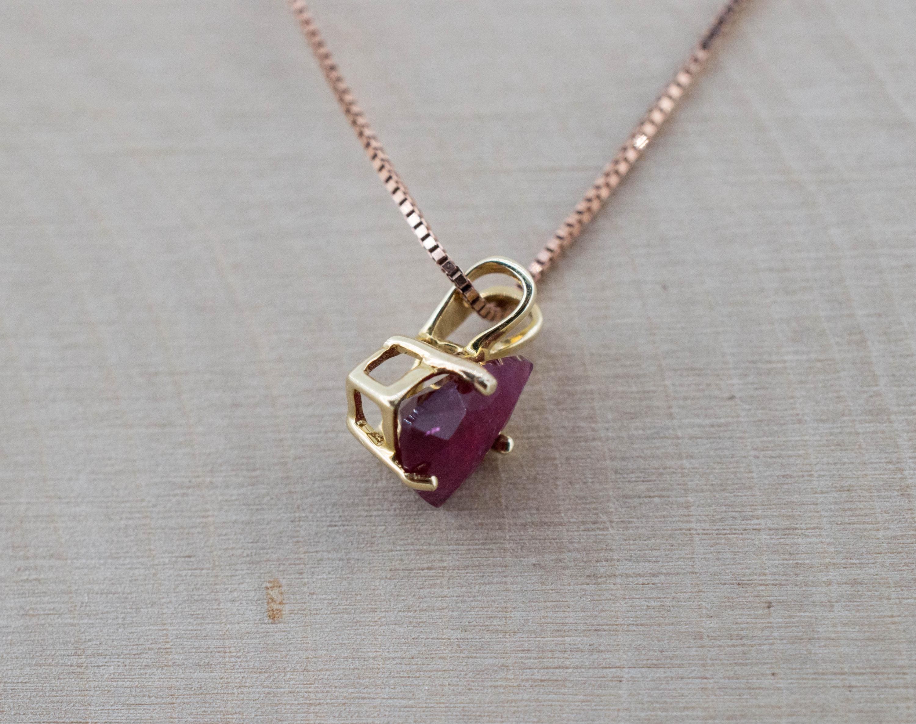 Red Beryl Pendant; Natural Untreated USA Bixbite; 0.650cts