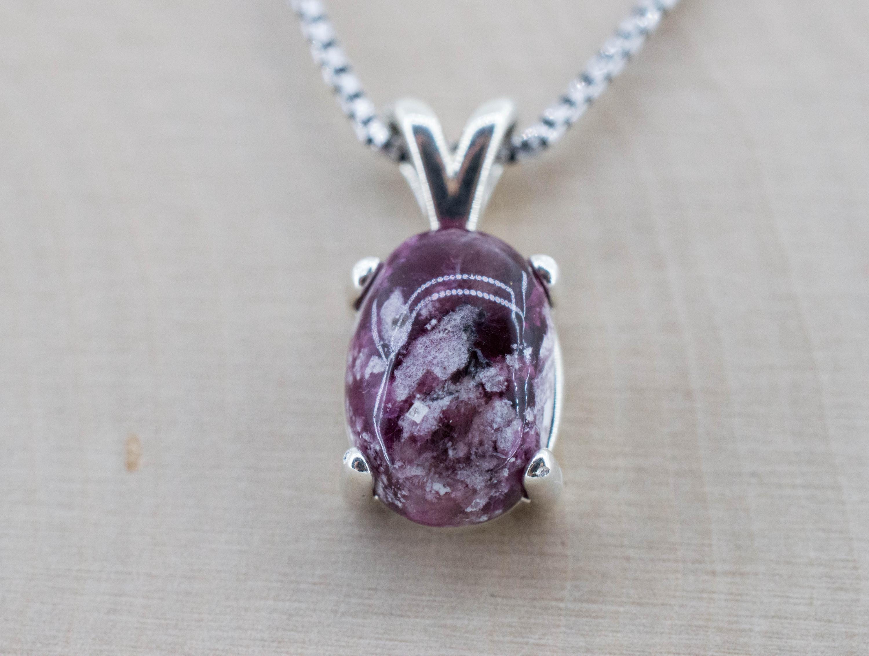 Red Beryl Pendant; Natural Untreated USA Bixbite in Matrix; 4.565cts