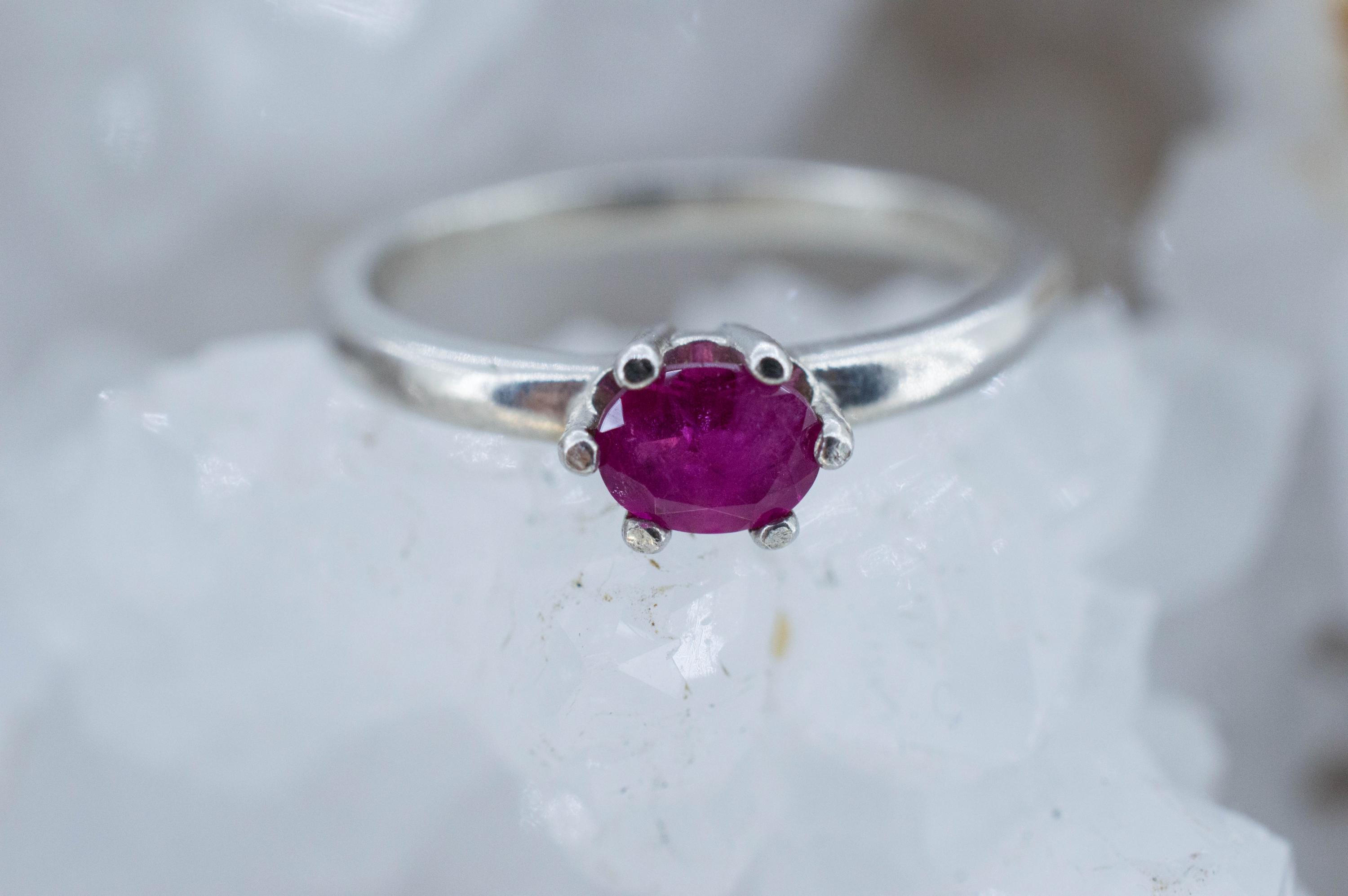 Red Beryl Ring; Natural Untreated USA Bixbite; 0.240cts