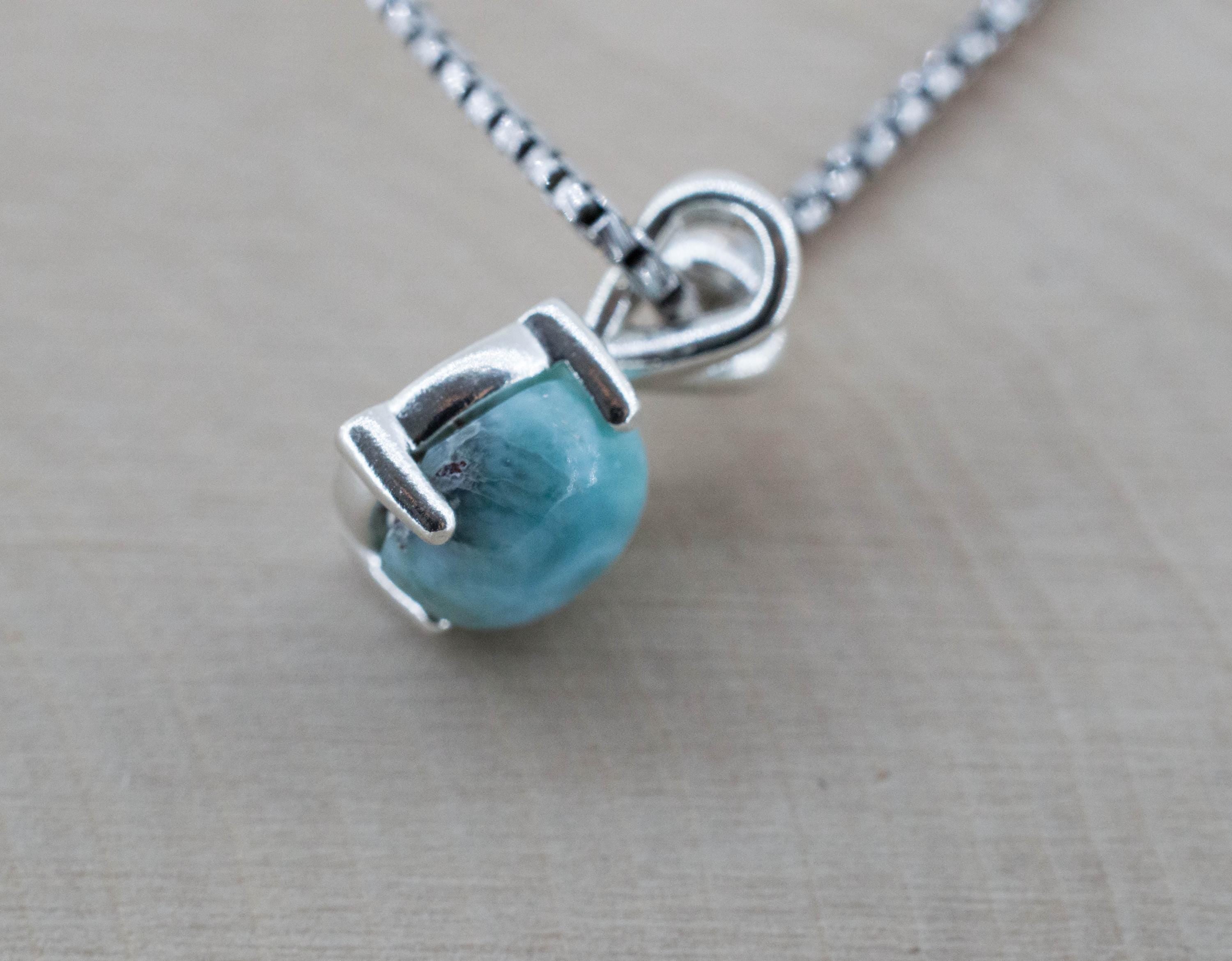 Larimar Pendant, Natural Untreated Dominican Republic Larimar, 2.330cts