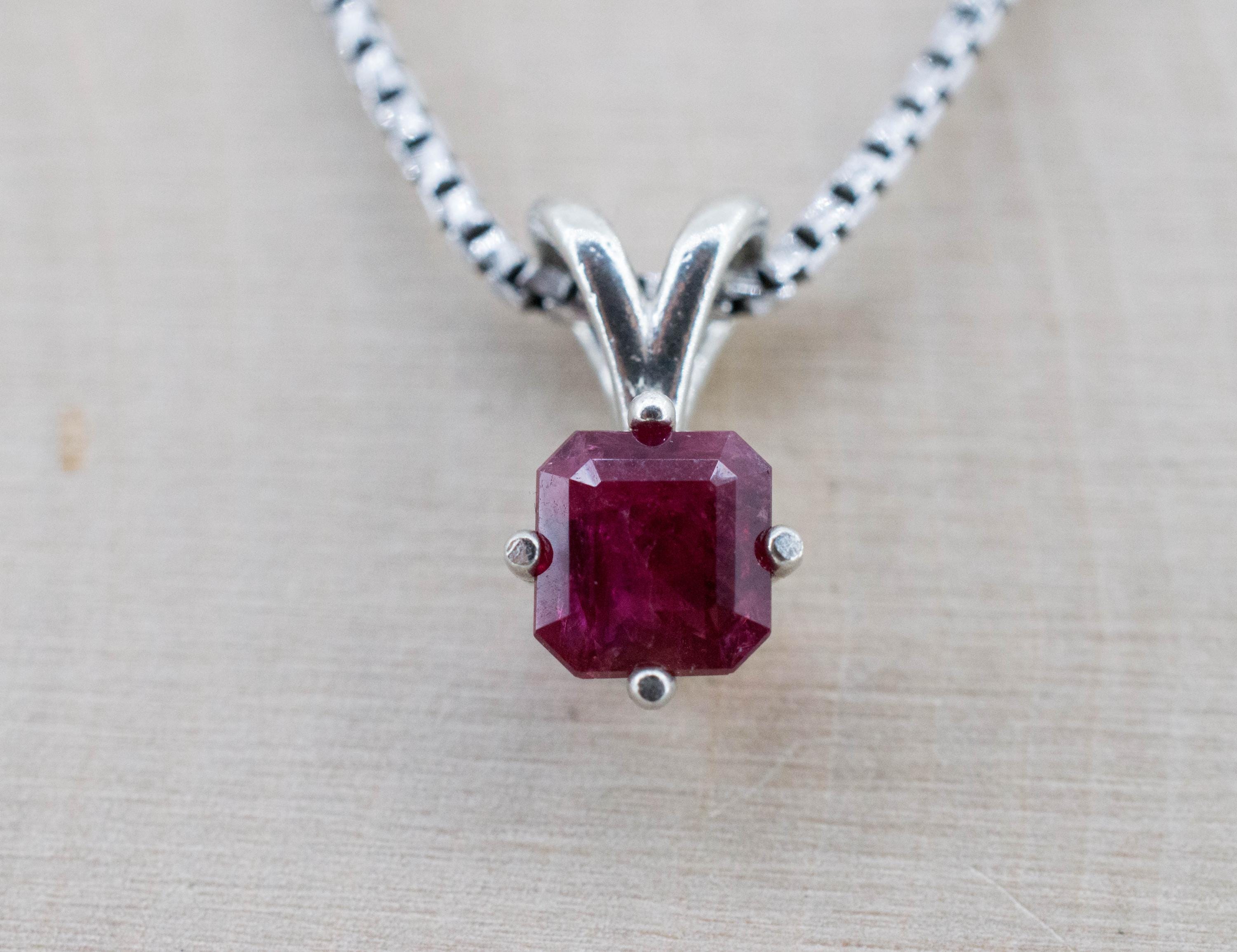 Red Beryl Pendant; Natural Untreated USA Bixbite; 0.740cts