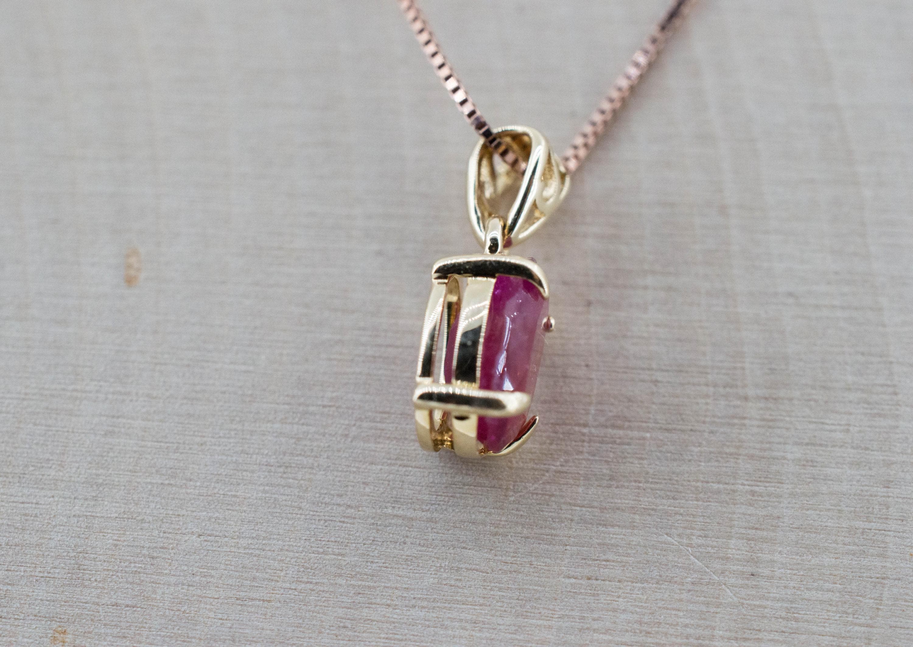 Red Beryl Pendant; Natural Untreated USA Bixbite; 0.870cts