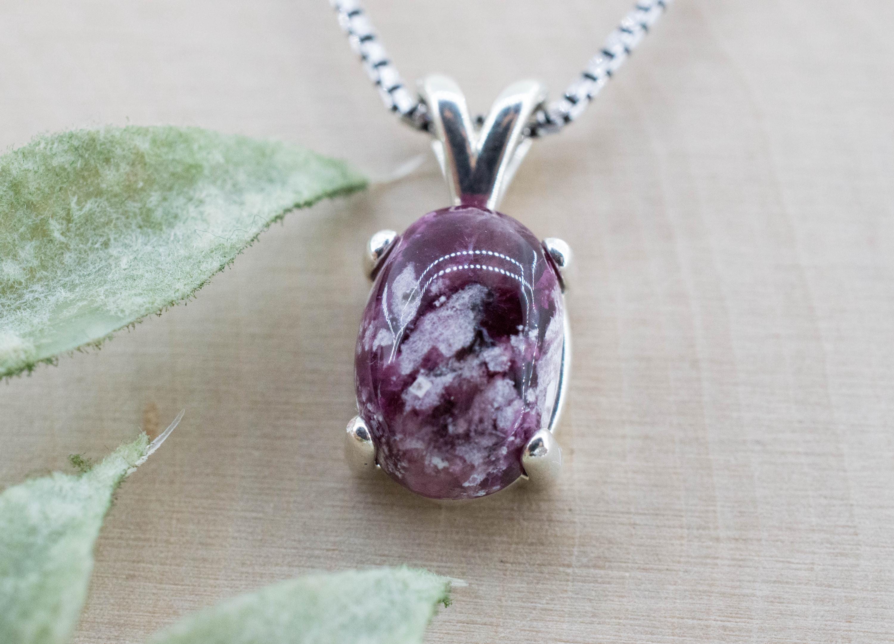 Red Beryl Pendant; Natural Untreated USA Bixbite in Matrix; 4.565cts