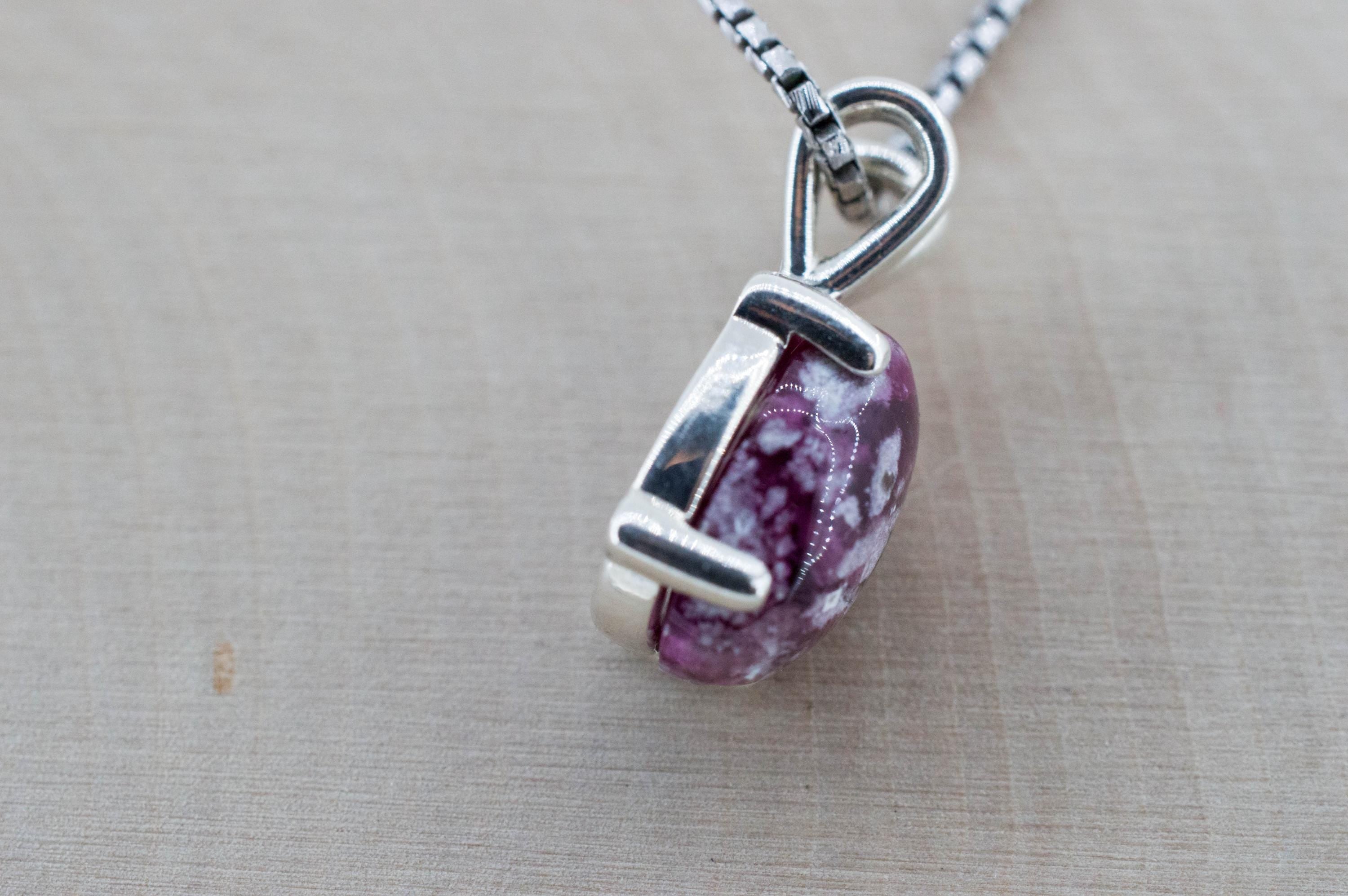 Red Beryl Pendant; Natural Untreated USA Bixbite in Matrix; 4.565cts