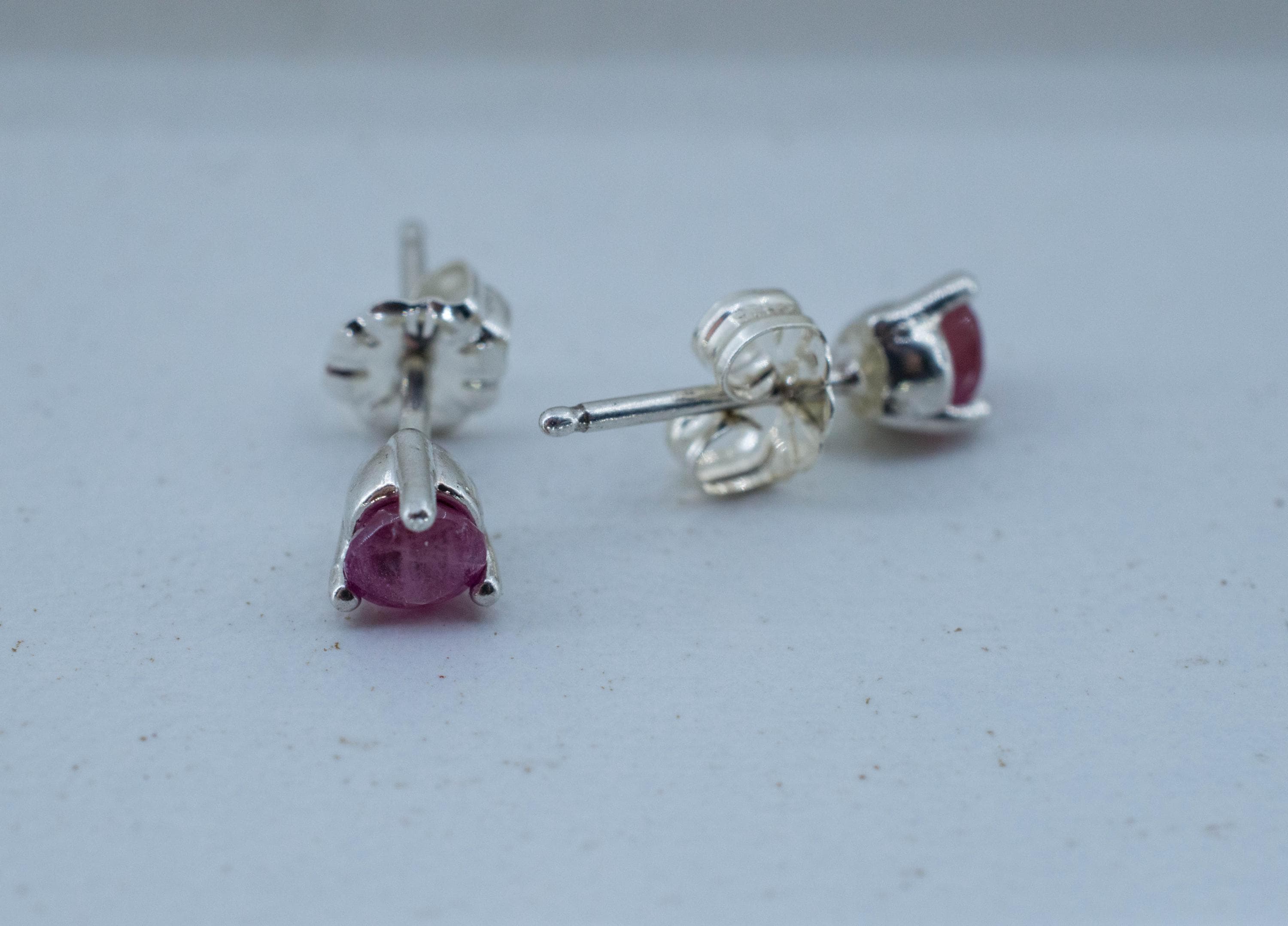 Red Beryl Earrings; Natural Untreated USA Bixbite; 0.480cts