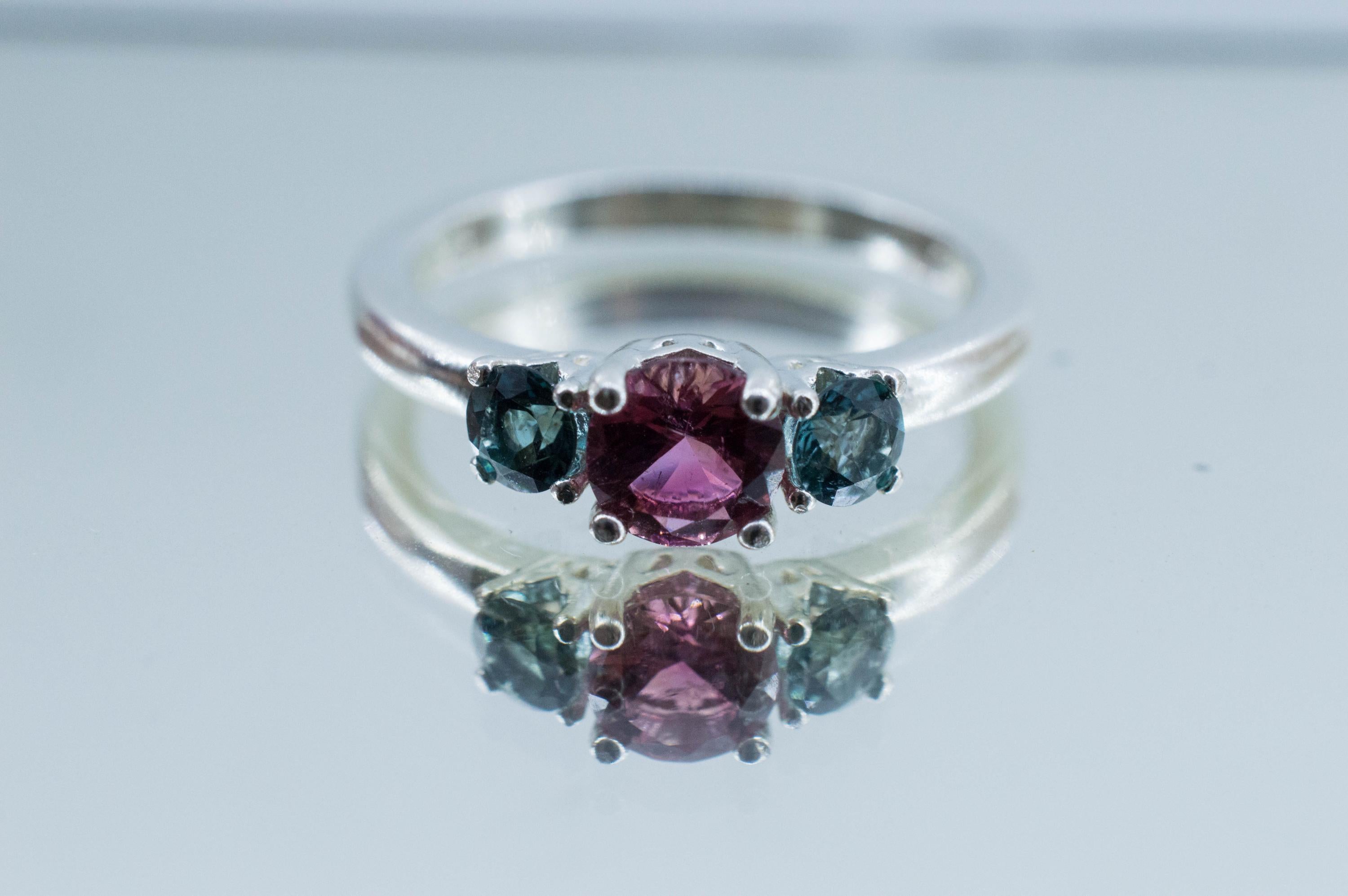 Tourmaline Ring, Natural Untreated San Diego Tourmaline and Brazil Indicolite
