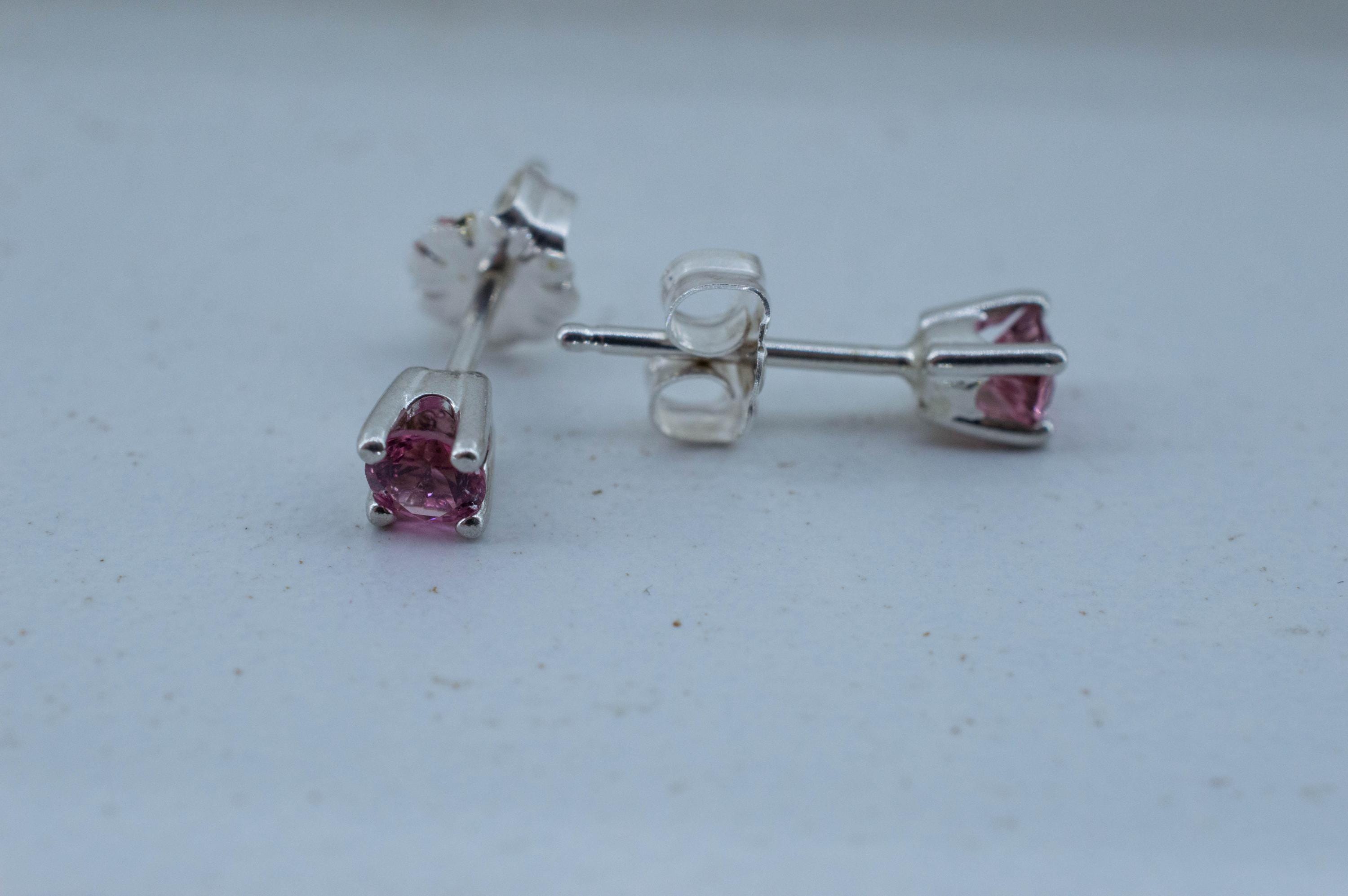 Pink Tourmaline Earrings; Natural Untreated San Diego Tourmaline; 0.290ctw