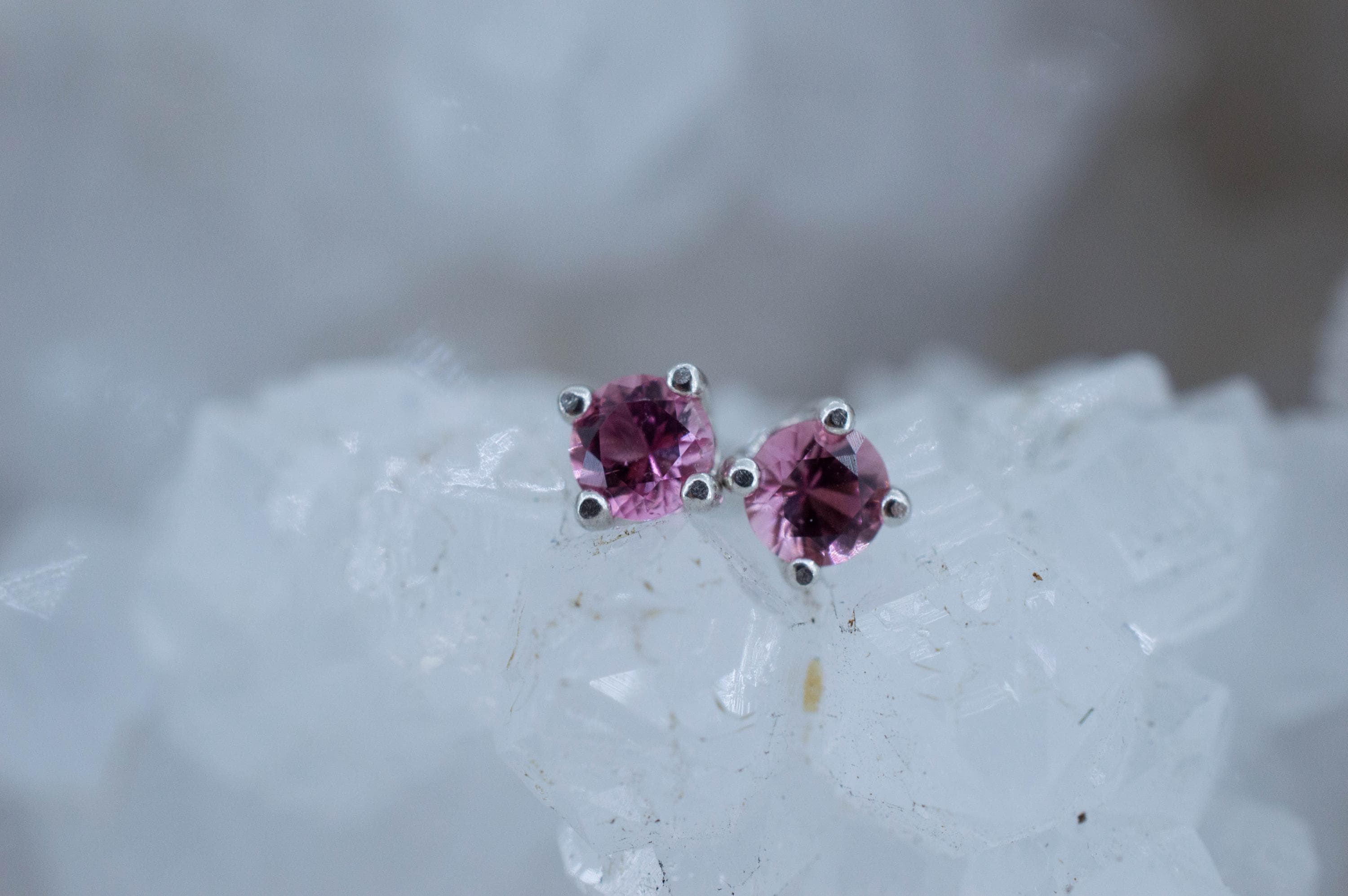 Pink Tourmaline Earrings; Natural Untreated San Diego Tourmaline; 0.290ctw