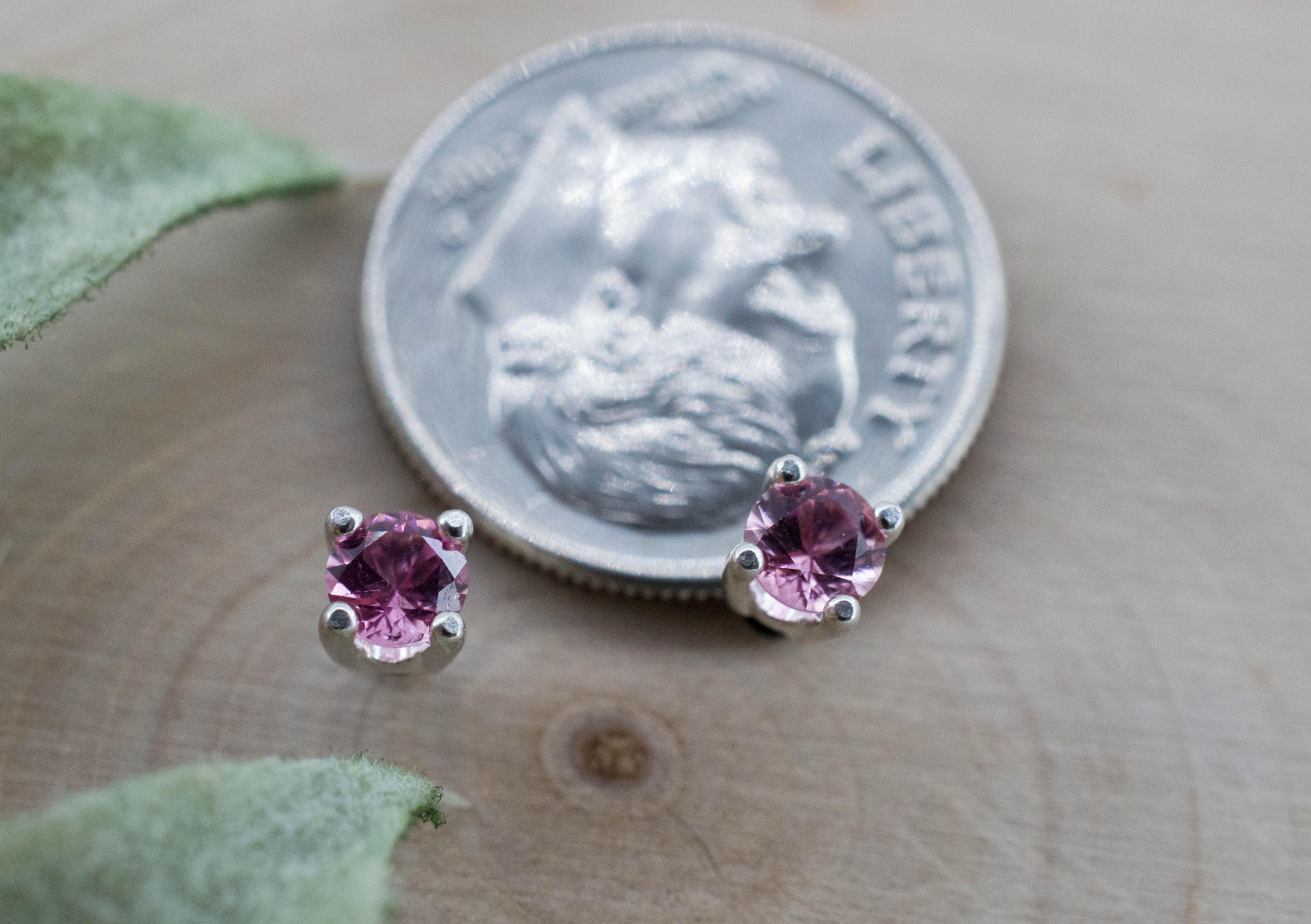 Pink Tourmaline Earrings; Natural Untreated San Diego Tourmaline; 0.290ctw