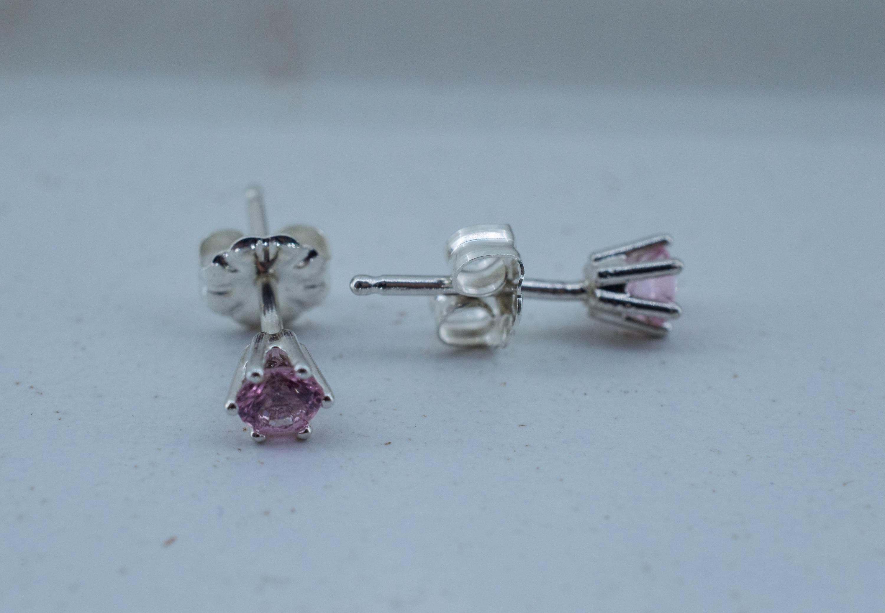 Pink Tourmaline Earrings; Natural Untreated San Diego Tourmaline; 0.295ctw