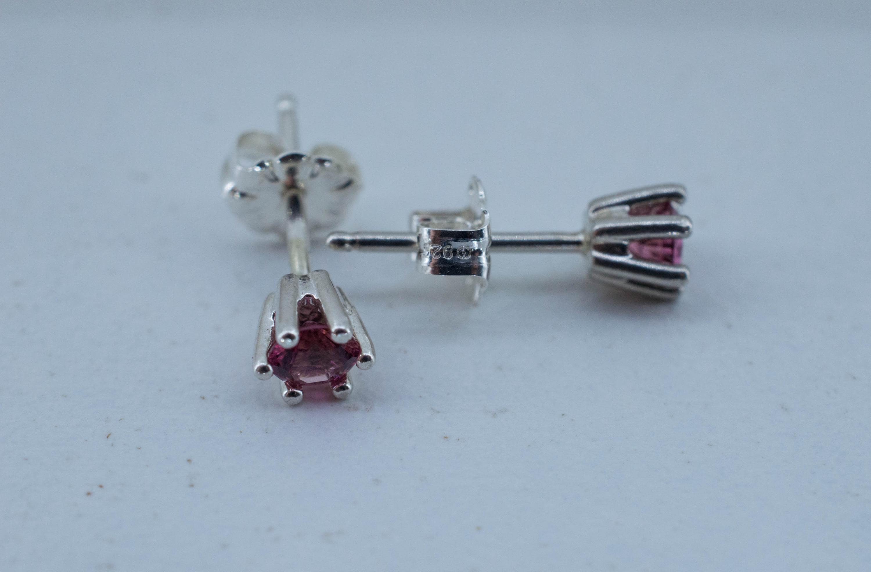 Pink Tourmaline Earrings; Natural Untreated San Diego Tourmaline; 0.325ctw
