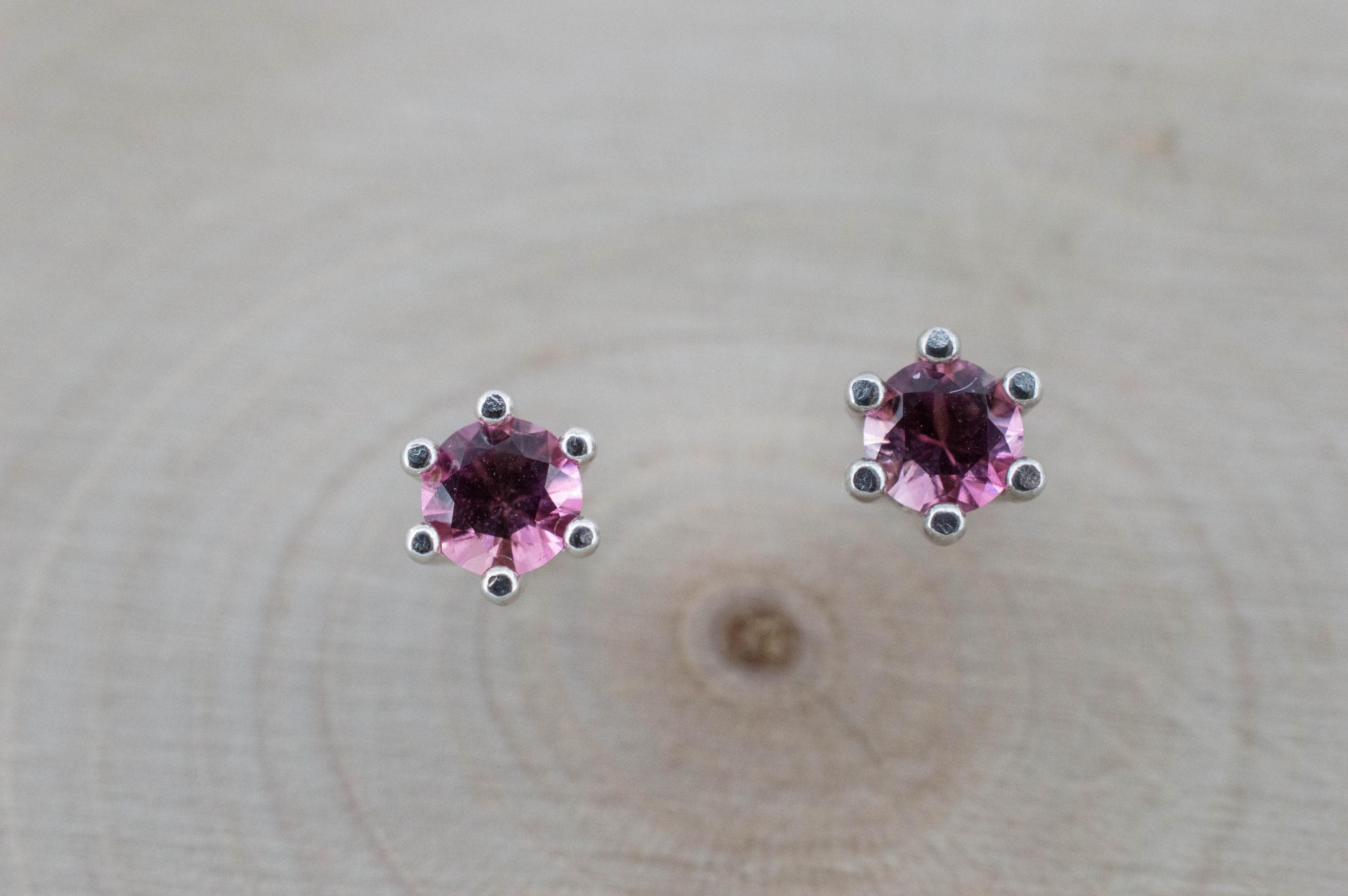 Pink Tourmaline Earrings; Natural Untreated San Diego Tourmaline; 0.325ctw