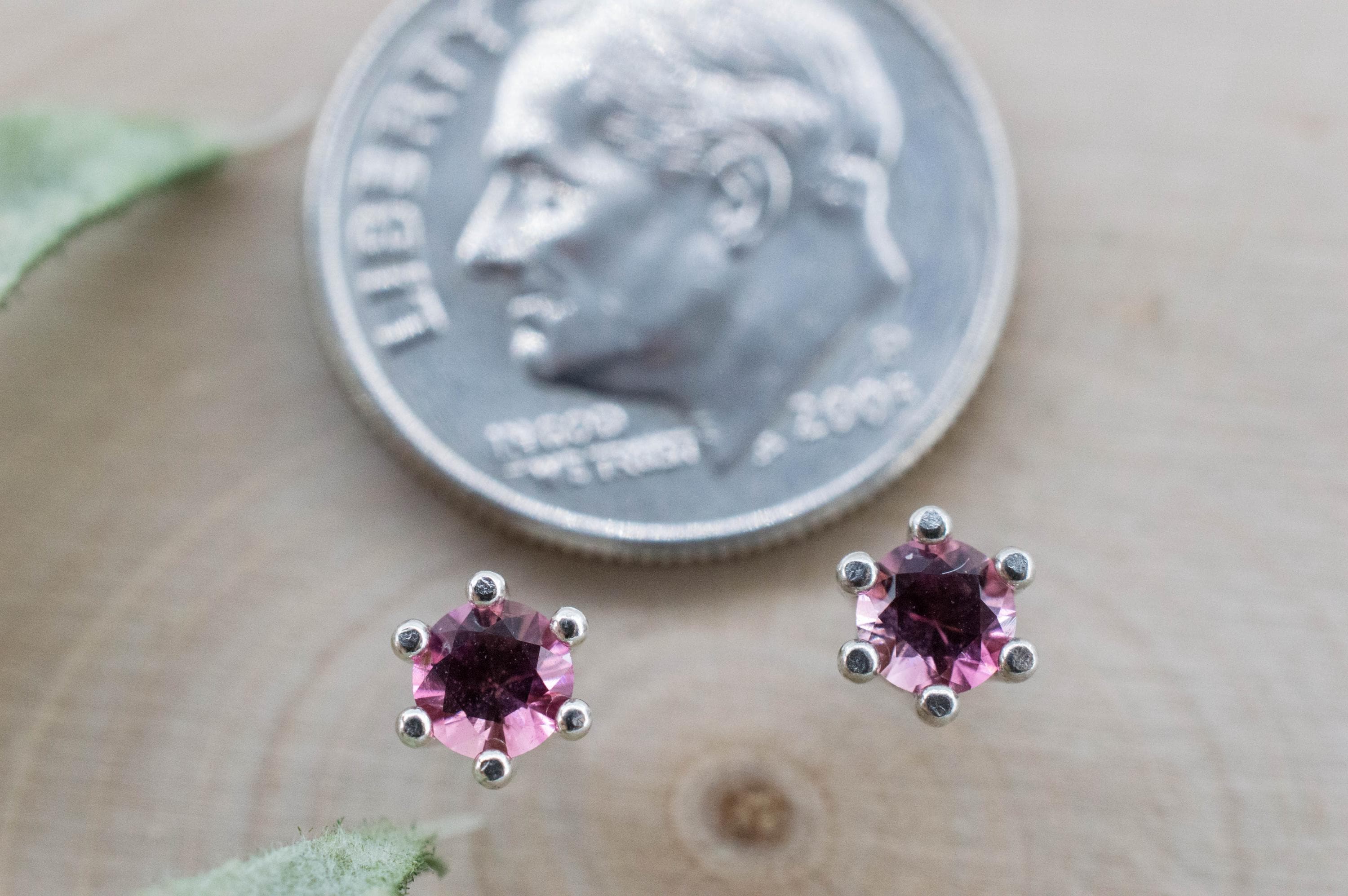 Pink Tourmaline Earrings; Natural Untreated San Diego Tourmaline; 0.325ctw