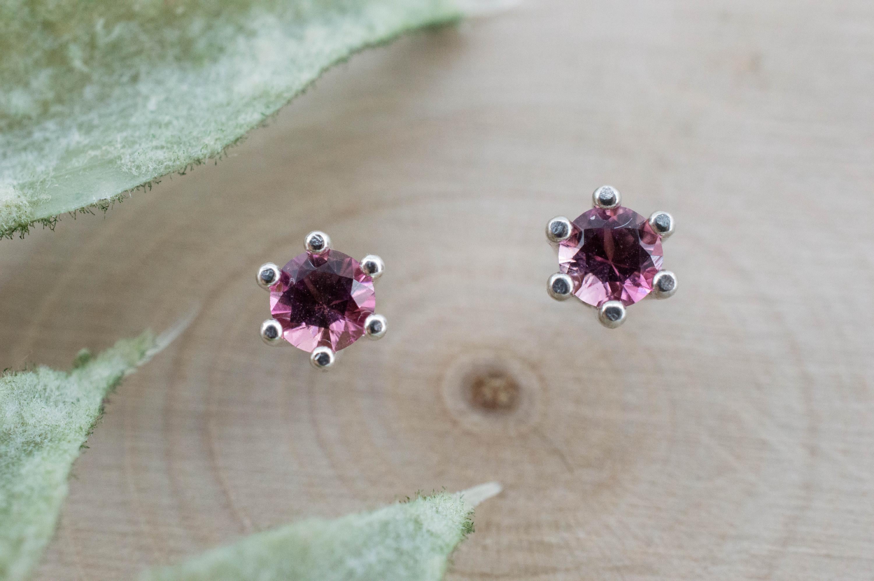 Pink Tourmaline Earrings; Natural Untreated San Diego Tourmaline; 0.325ctw