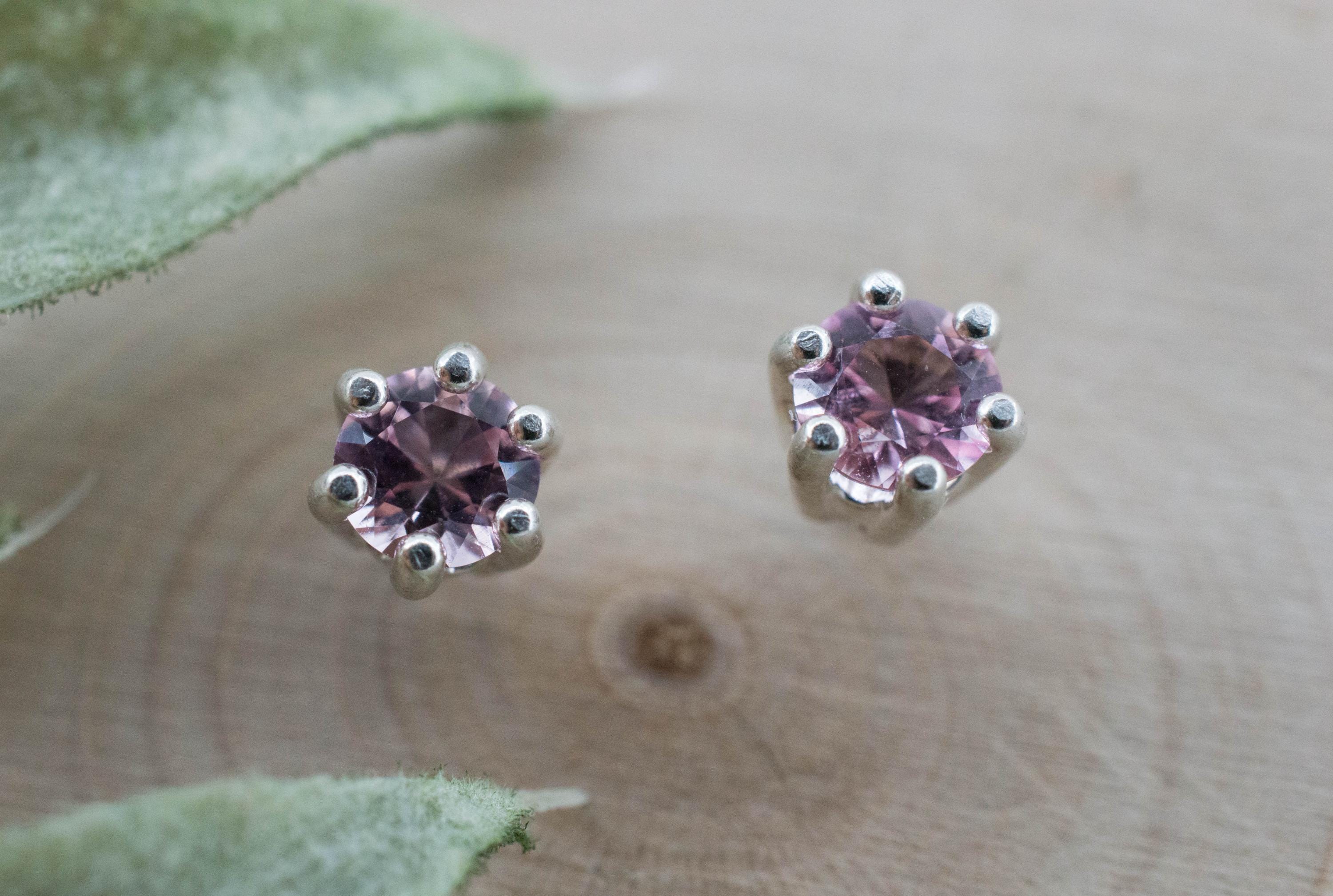 Pink Tourmaline Earrings; Natural Untreated San Diego Tourmaline; 0.620ctw